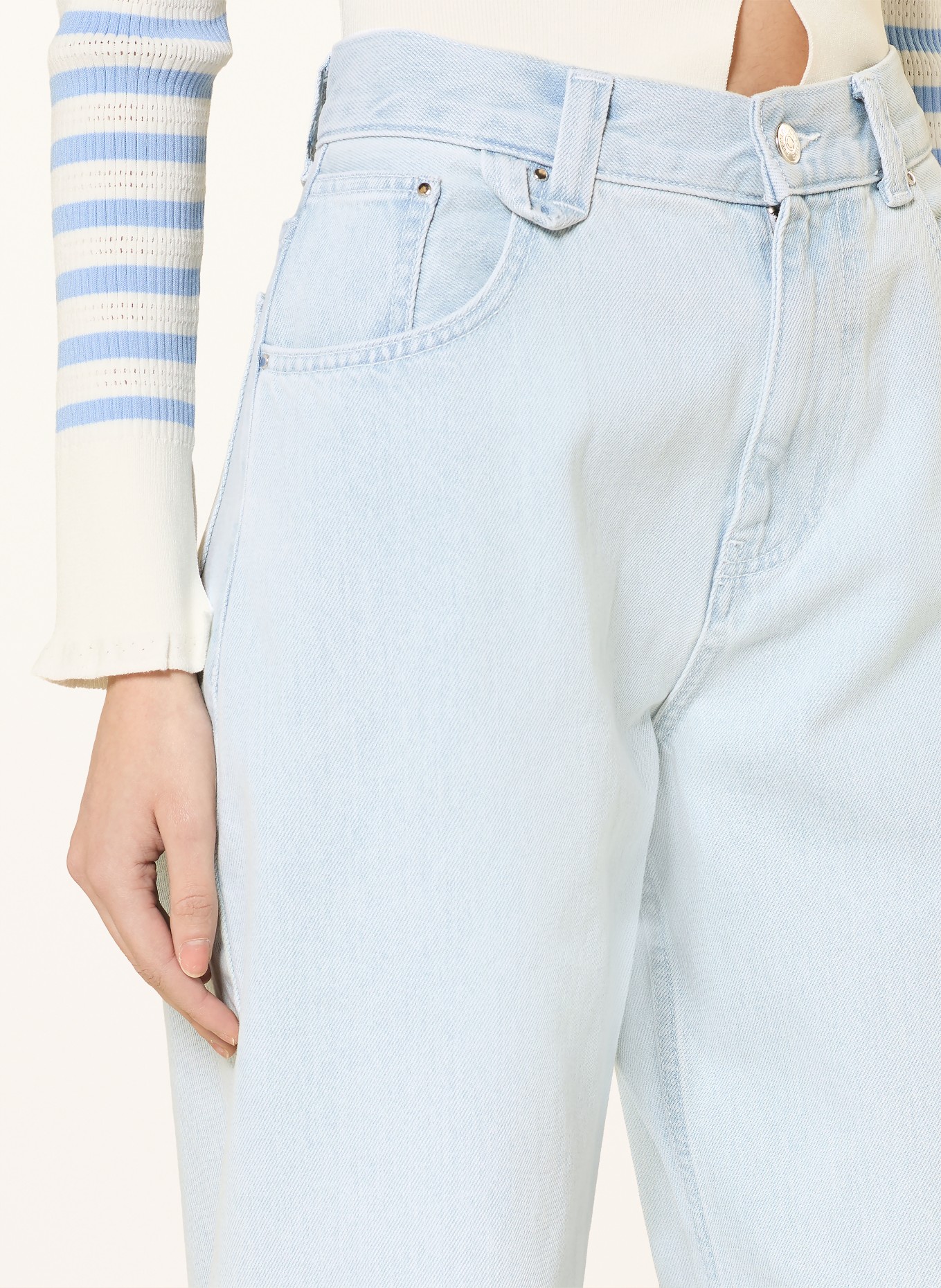 CLAUDIE PIERLOT Wide Leg Jeans DIANEBIS: D052 LIGHT BLUE DENIM