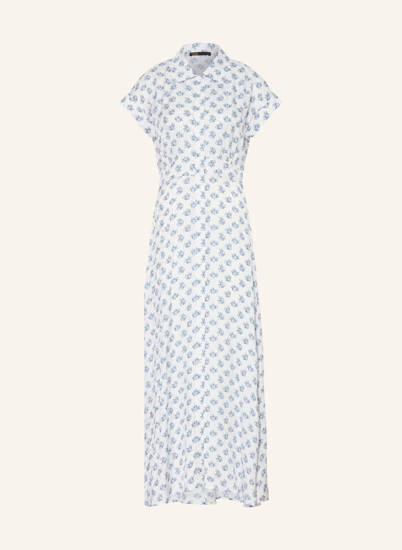 maje Hemdblusenkleid: WEISS / HELLBLAU