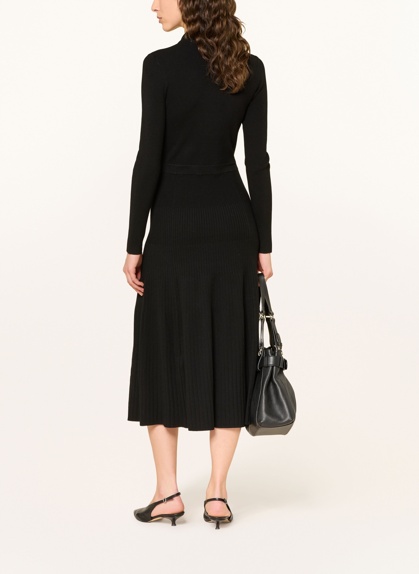 HOBBS MARTA knit dress: BLACK