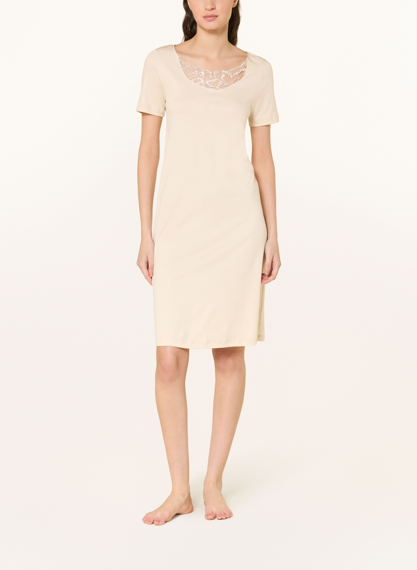 HANRO Noční košile BELEN: BÉŽOVÁ