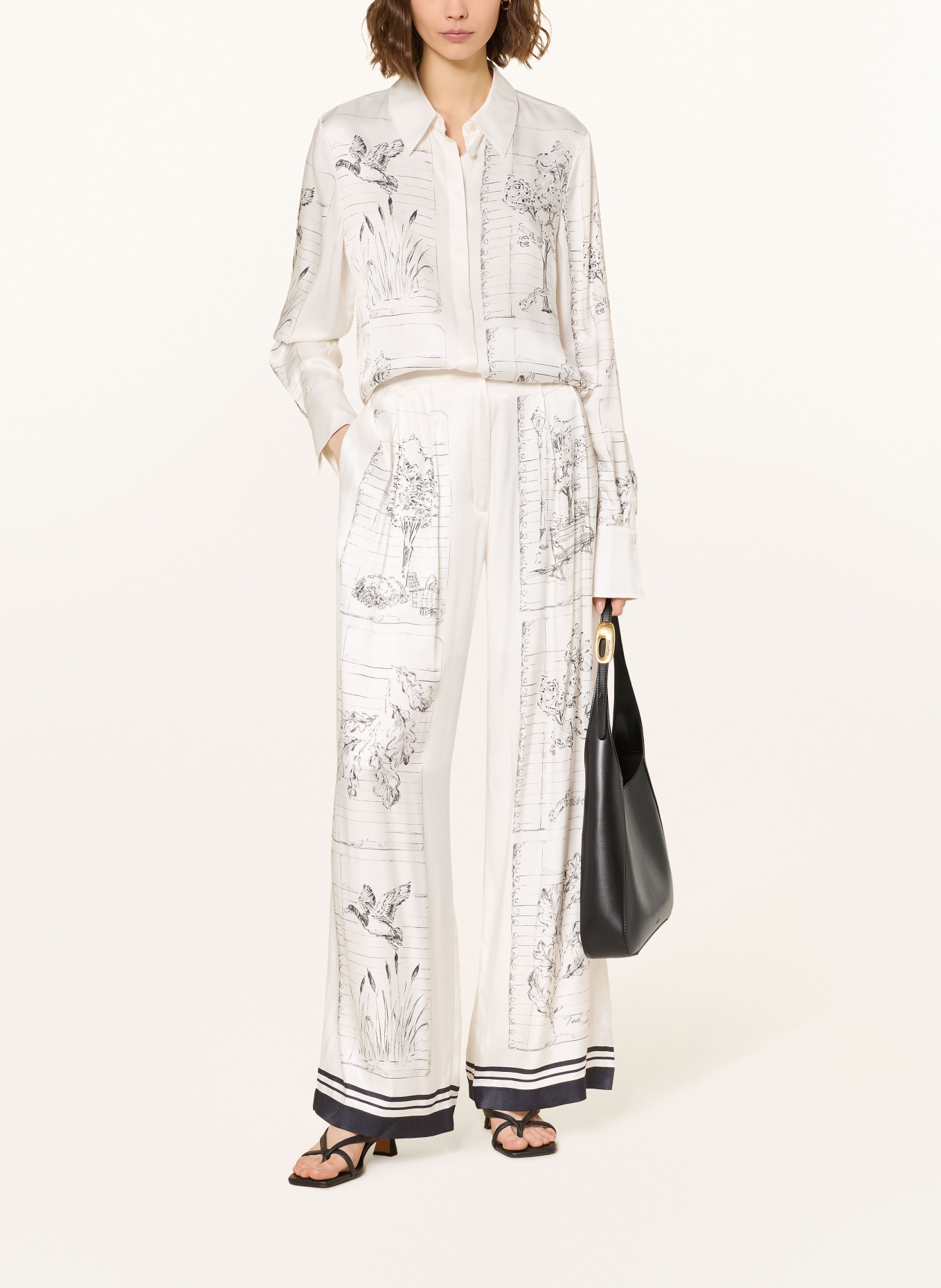 TED BAKER Marlene-bukser BUSCA: CREME / SORT