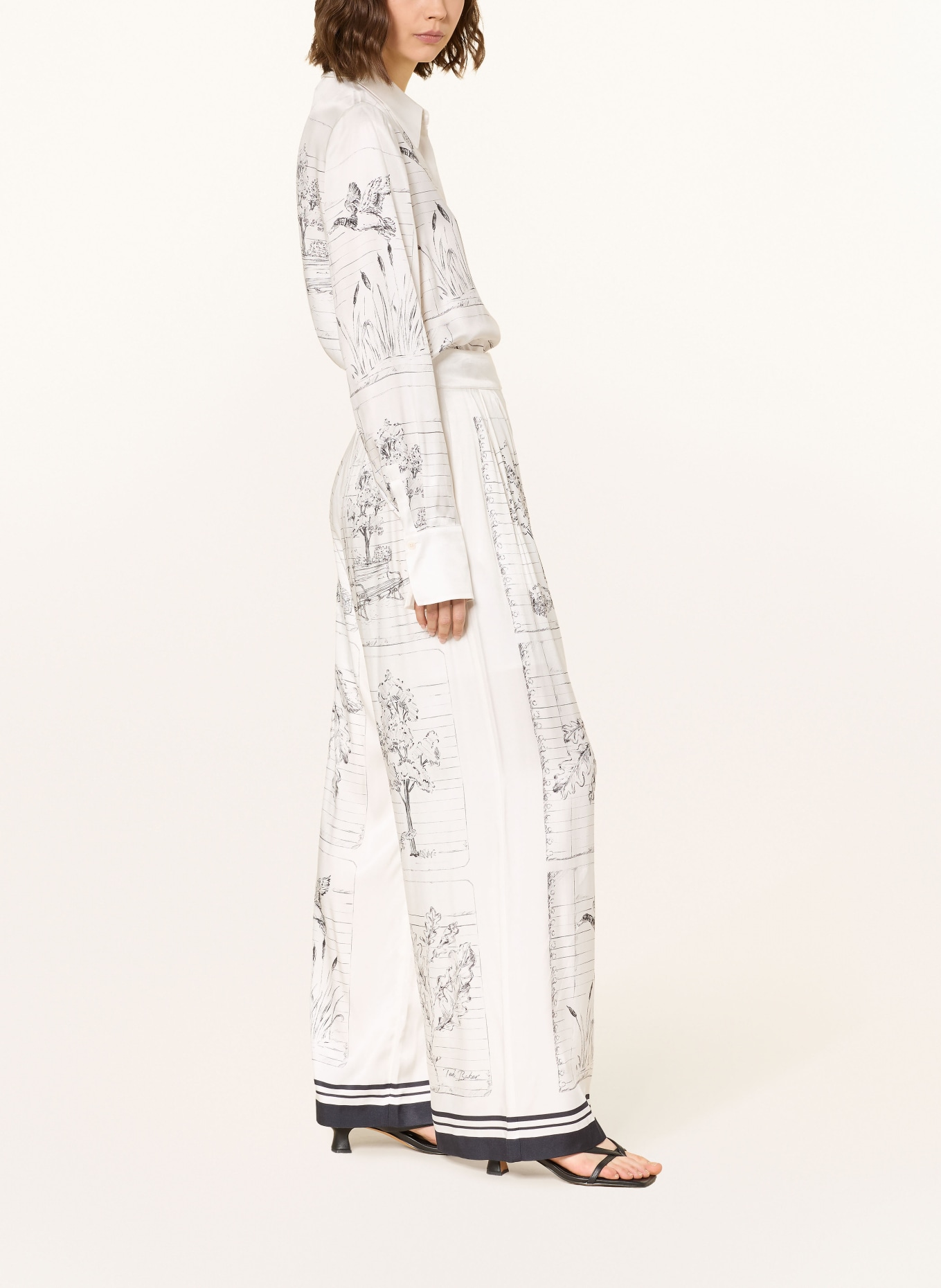 TED BAKER Marlene-bukser BUSCA: CREME / SORT