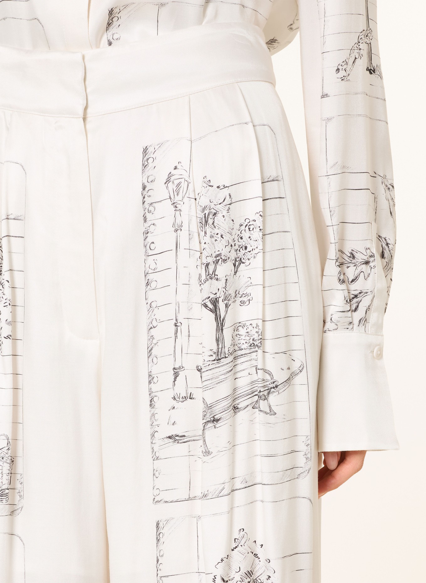 TED BAKER Marlene-bukser BUSCA: CREME / SORT