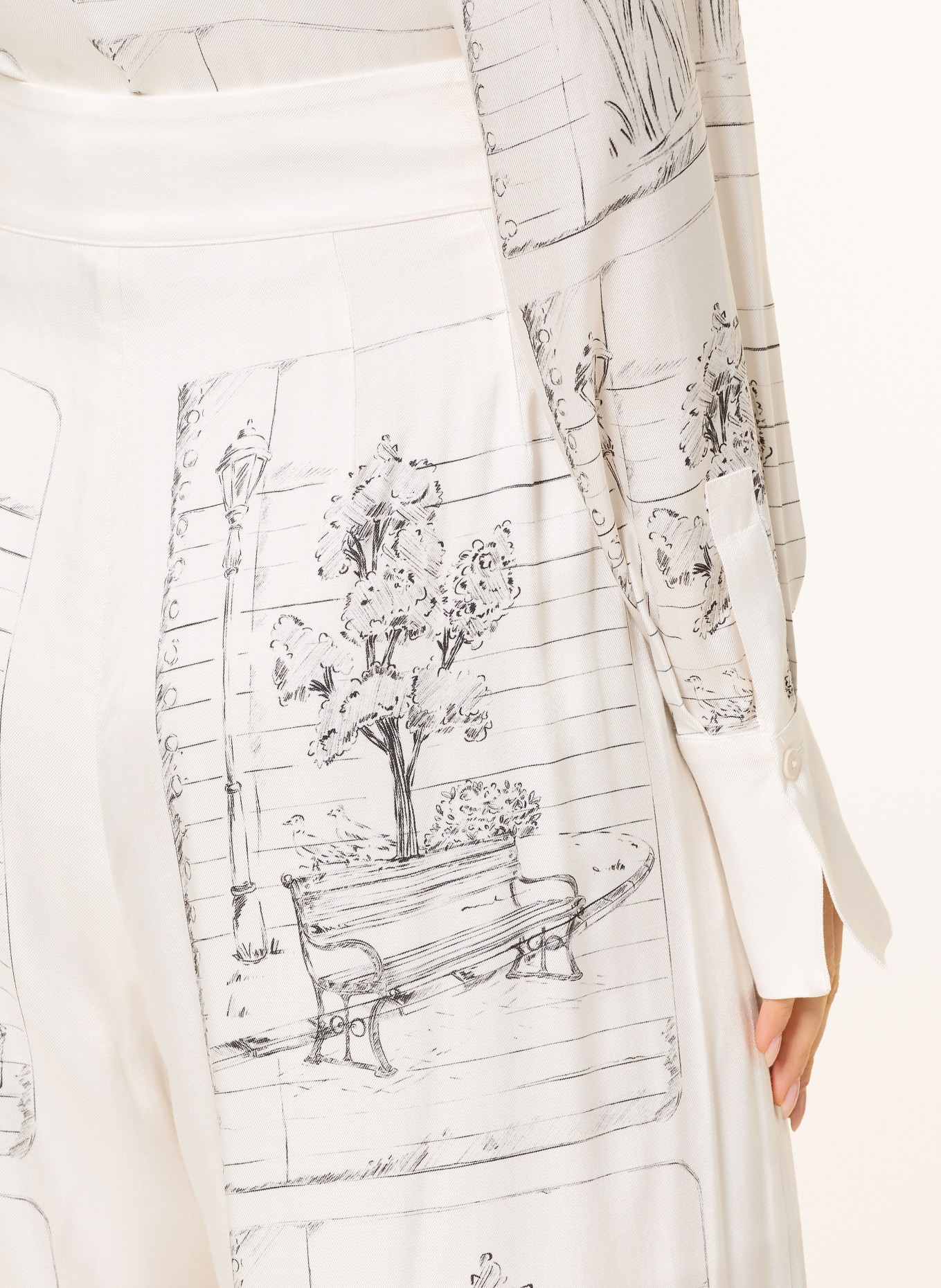 TED BAKER Marlene-bukser BUSCA: CREME / SORT
