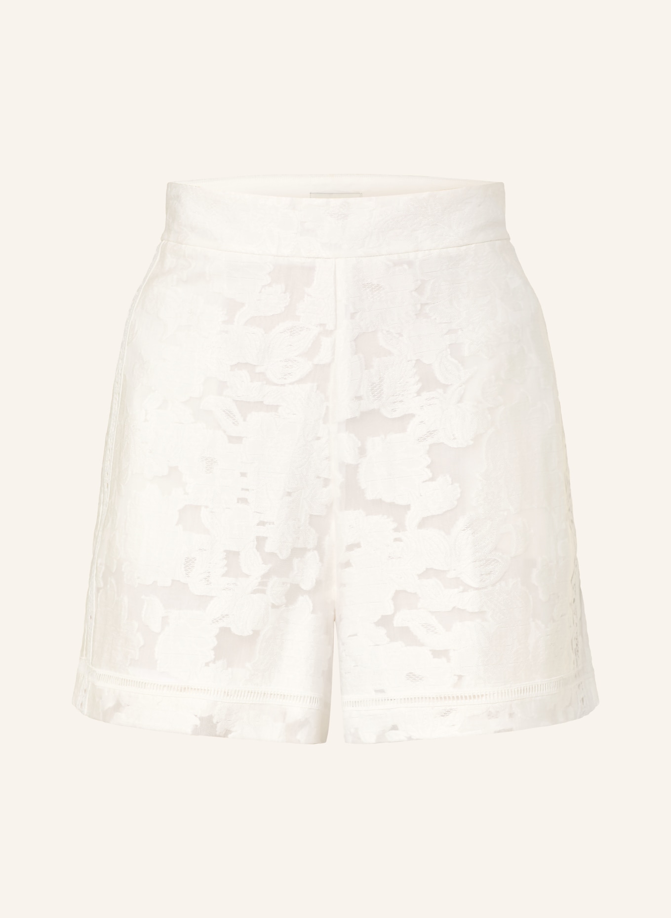TED BAKER FAENA shorts with lace: WHITE