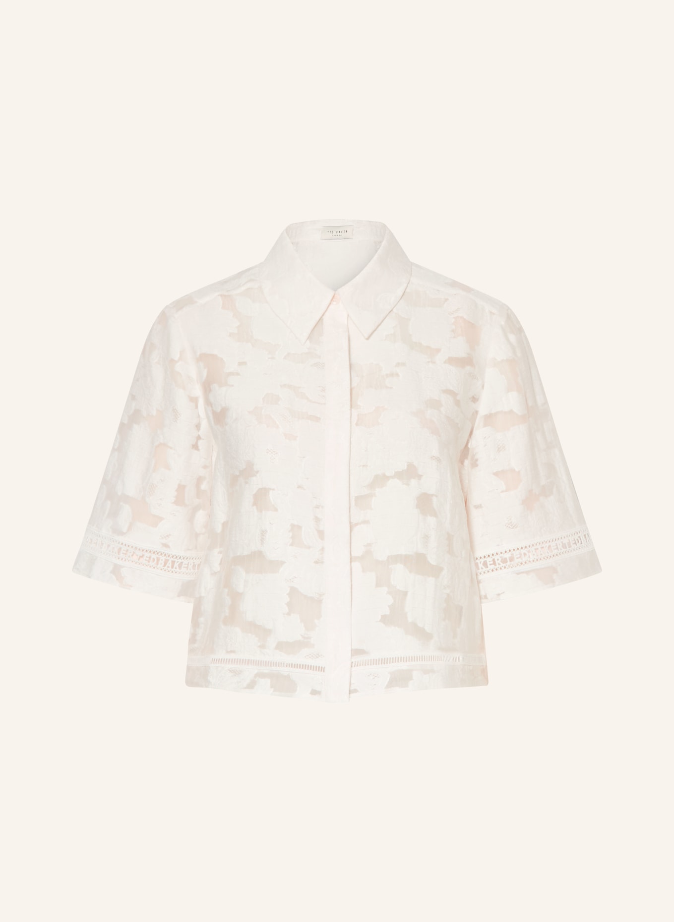 TED BAKER Hemdbluse KHAYT mit Spitze: WEISS