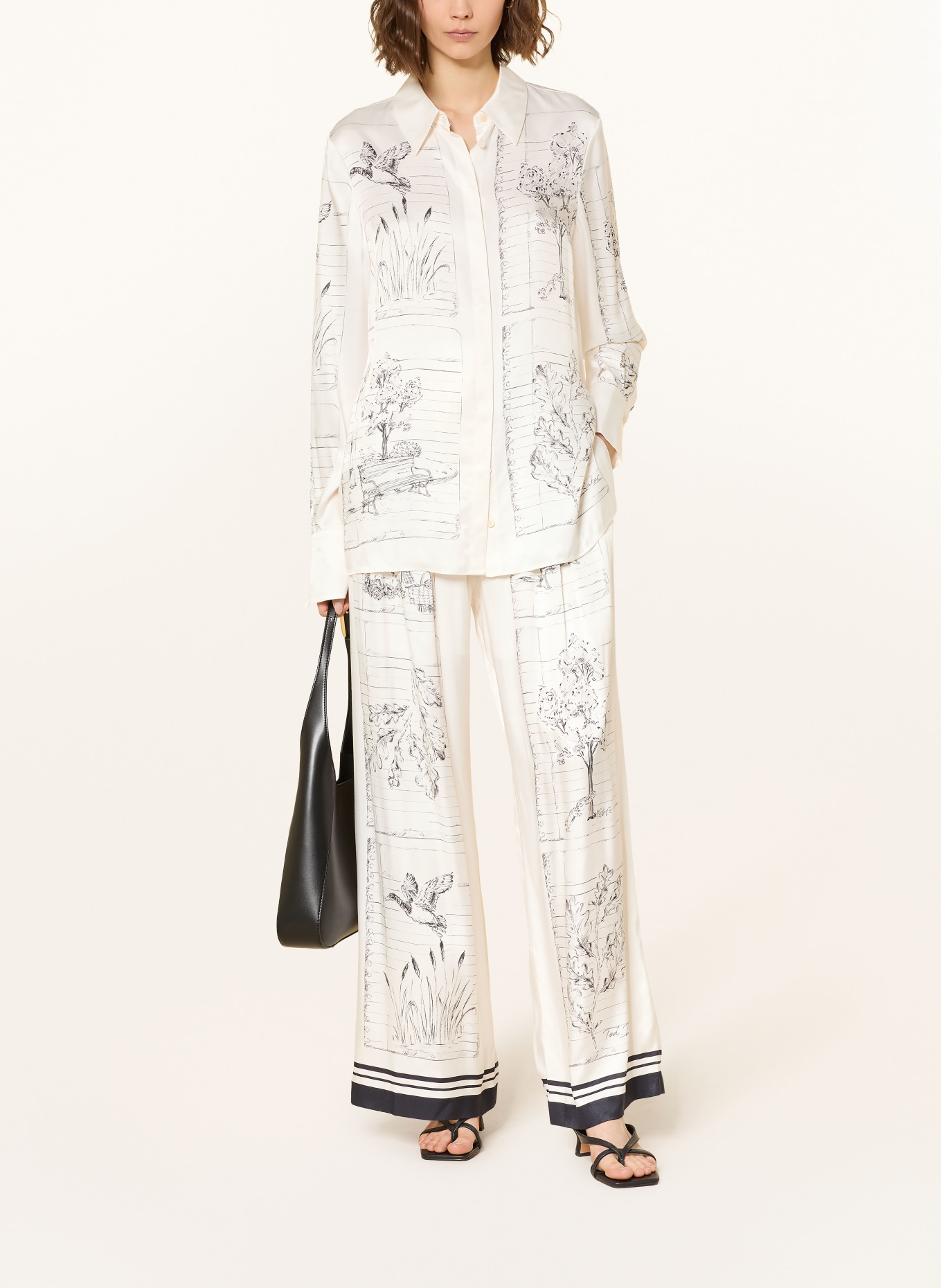 TED BAKER Hemdbluse ROHBIA: CREME / SCHWARZ