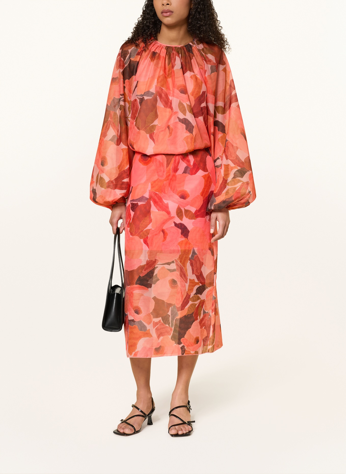 TED BAKER SABRONA blouse shirt: ORANGE / DARK RED / RED
