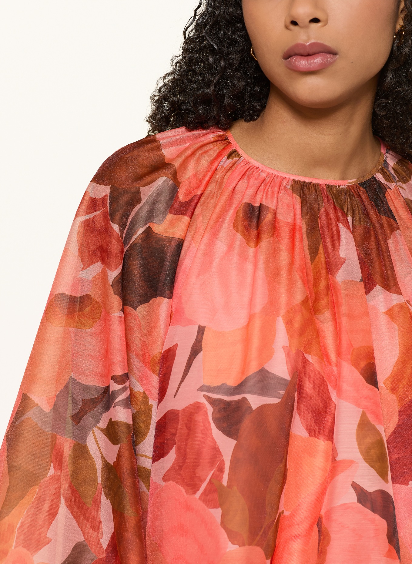 TED BAKER SABRONA blouse shirt: ORANGE / DARK RED / RED