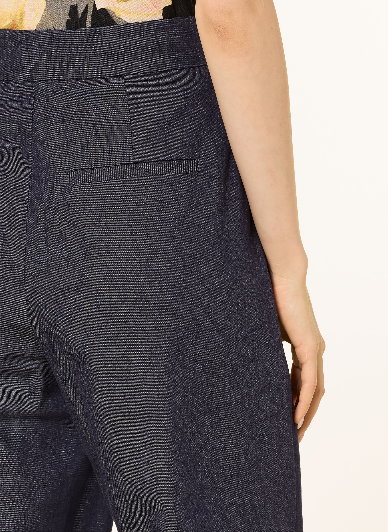 TED BAKER Marlenehose ELIVIAC in Jeansoptik: DUNKELBLAU