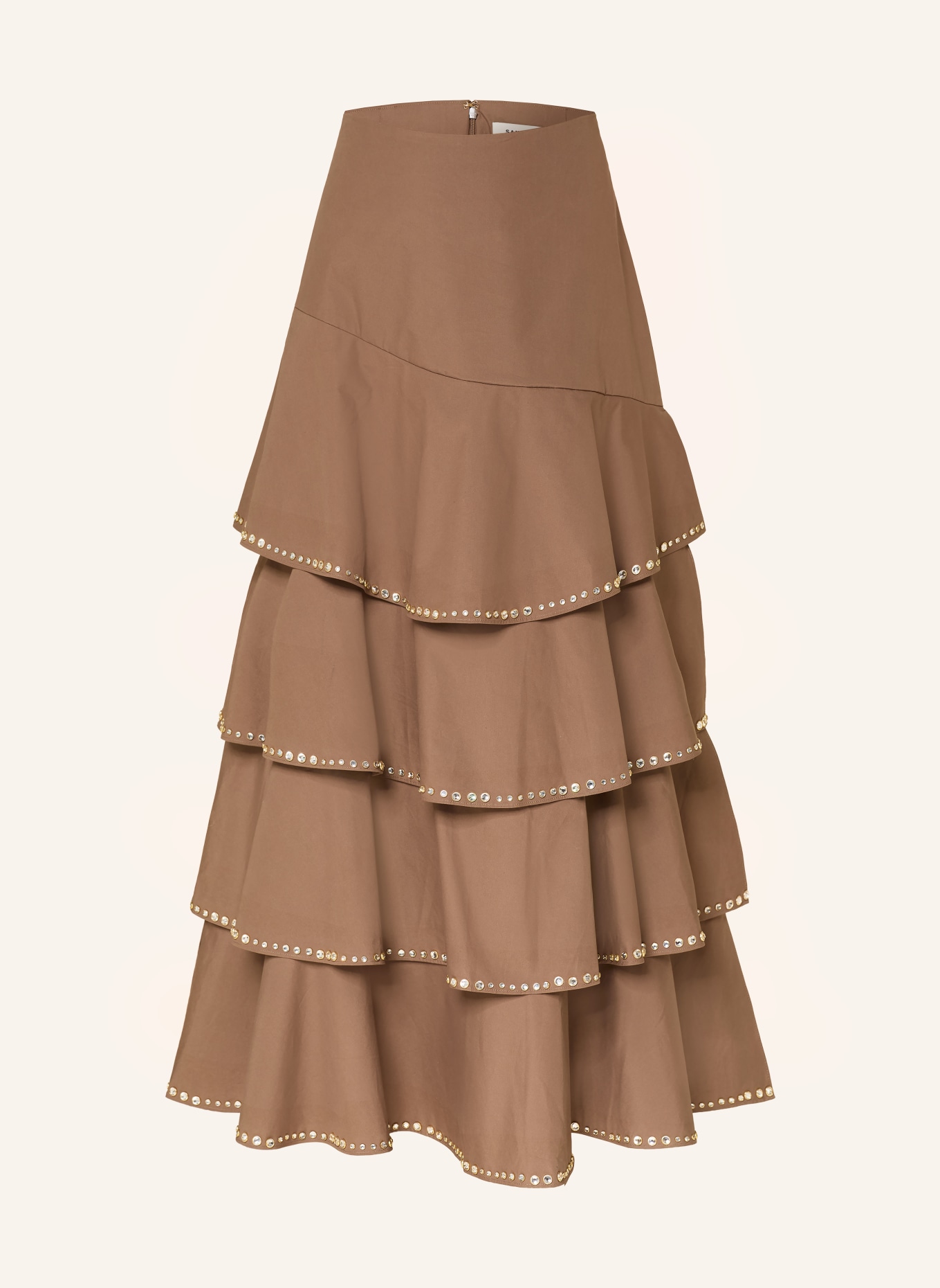 SANDRO Rock mit Schmucksteinen: BRAUN