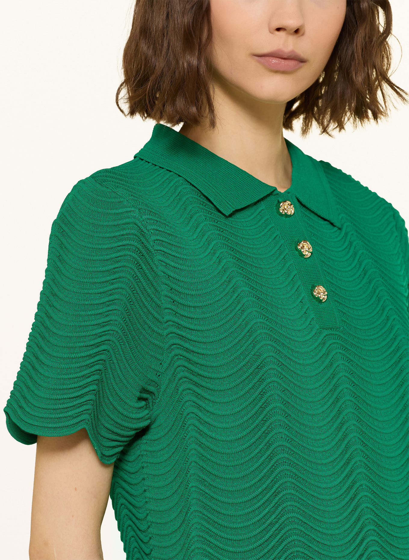 SANDRO Strickshirt: GRÜN