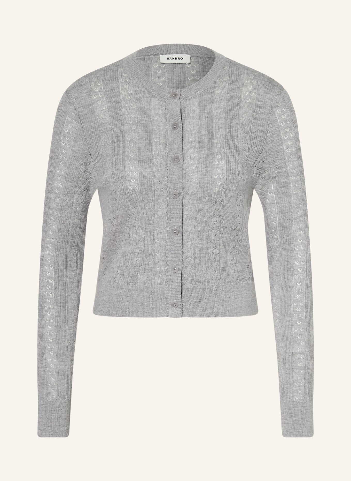 SANDRO Strickjacke: GRAU