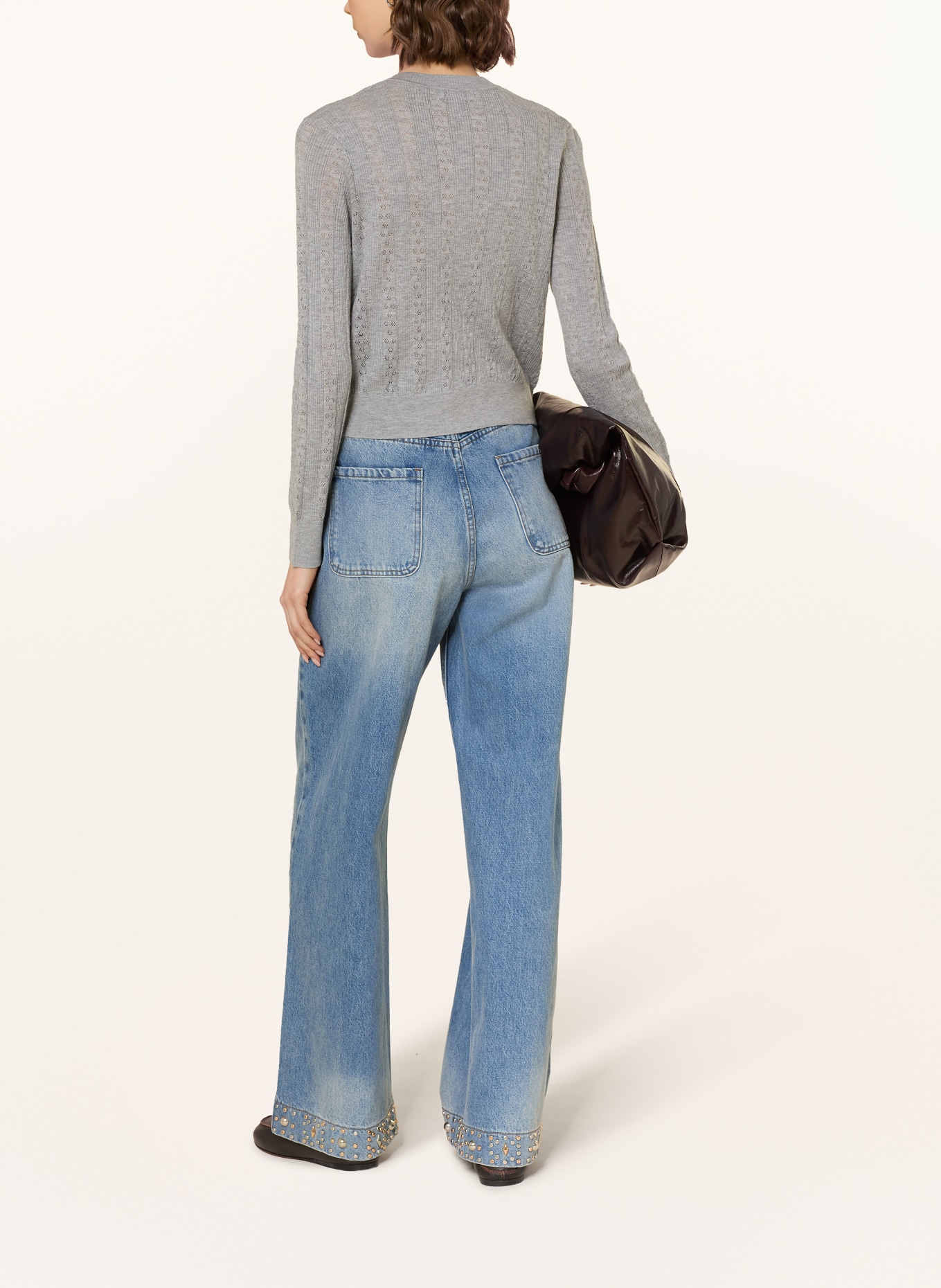 SANDRO Strickjacke: GRAU