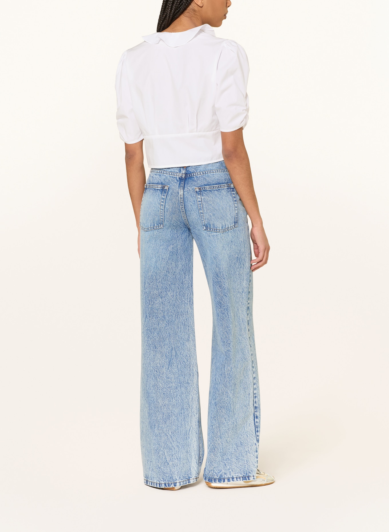 SANDRO Bluse mit Volants: WEISS