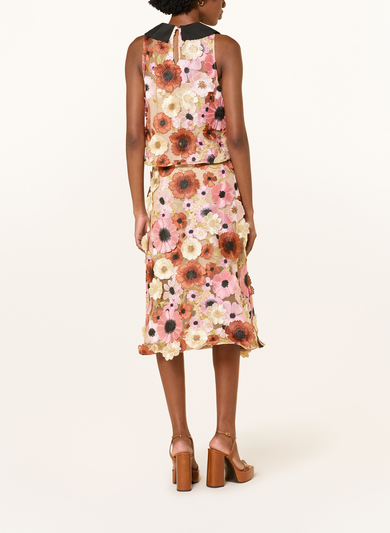 DOROTHEE SCHUMACHER Skirt BLOOMING MEADOW: PINK / BROWN / BEIGE
