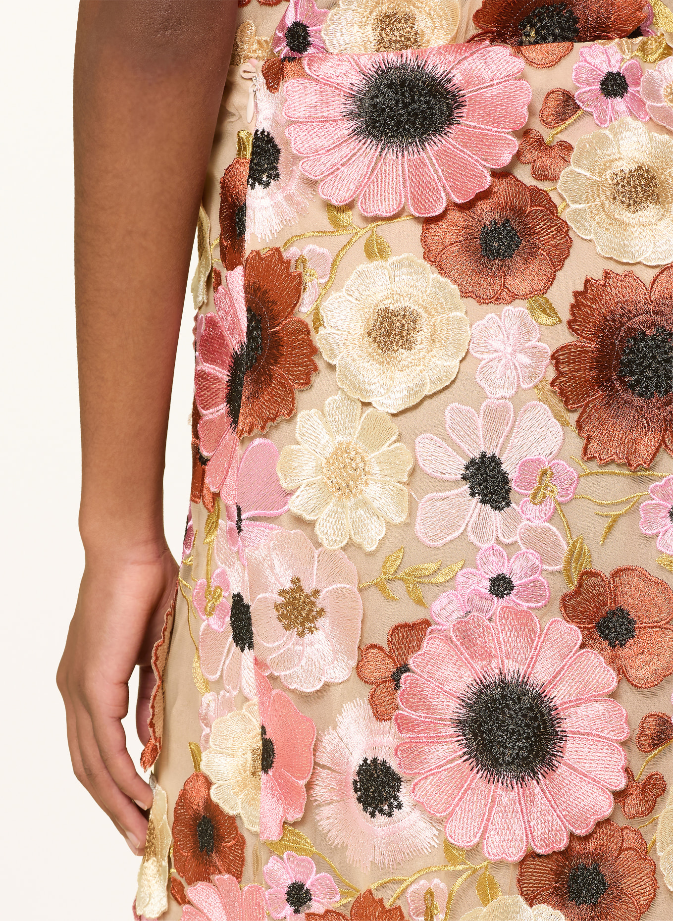 DOROTHEE SCHUMACHER Skirt BLOOMING MEADOW: PINK / BROWN / BEIGE