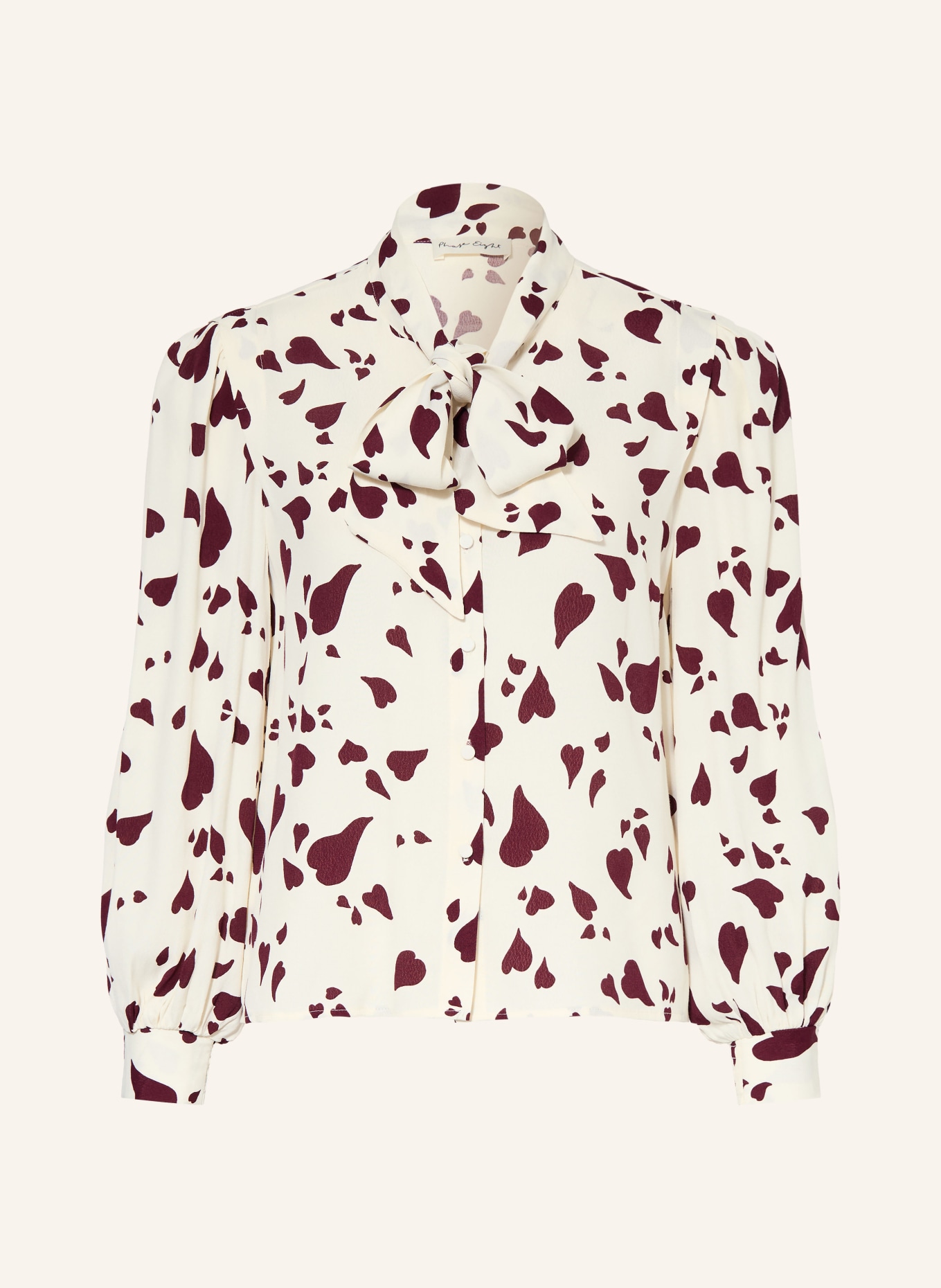 Phase Eight Schluppenbluse PALOMA: ECRU / DUNKELROT