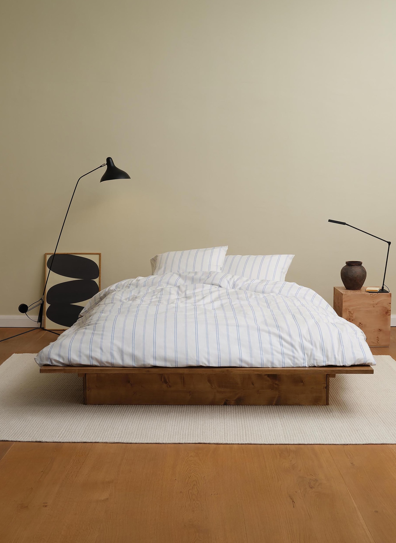 Marc O'Polo Bettwäsche OLIN: CREME / BLAUGRAU