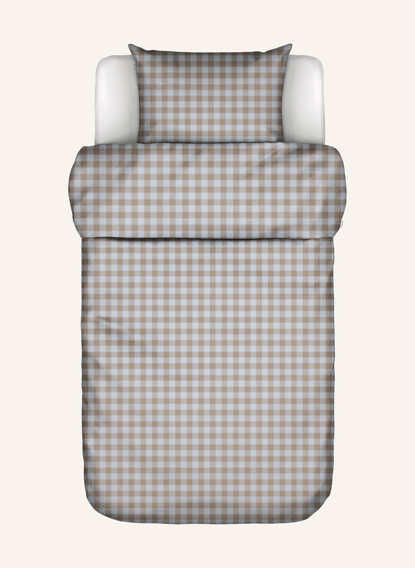 Marc O'Polo Bettwäsche ISAK: HELLBLAU / CAMEL / BLAUGRAU