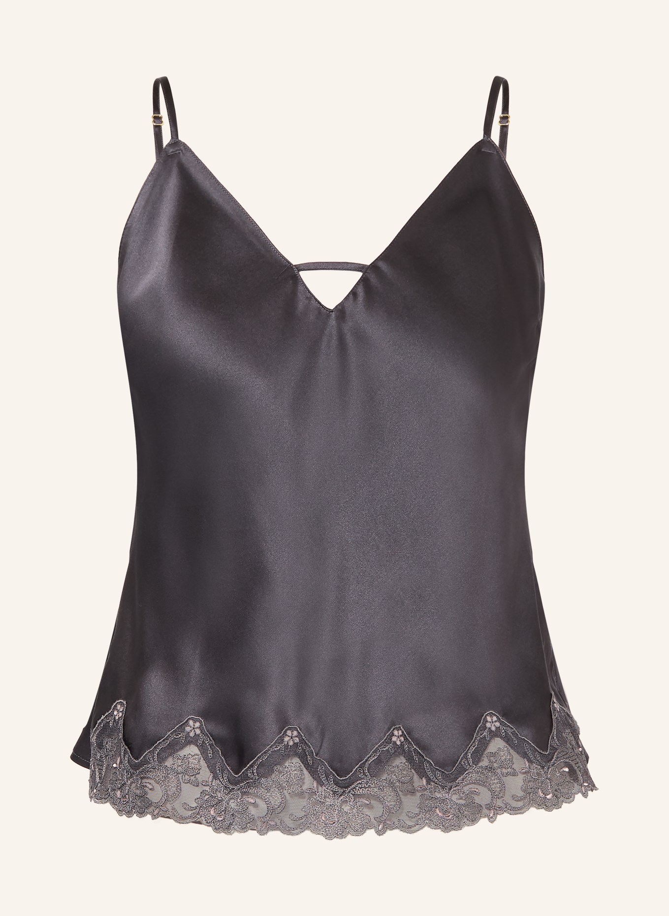 CHANTELLE CABARET SAUVAGE nightdress with lace: BLACK / LIGHT PINK