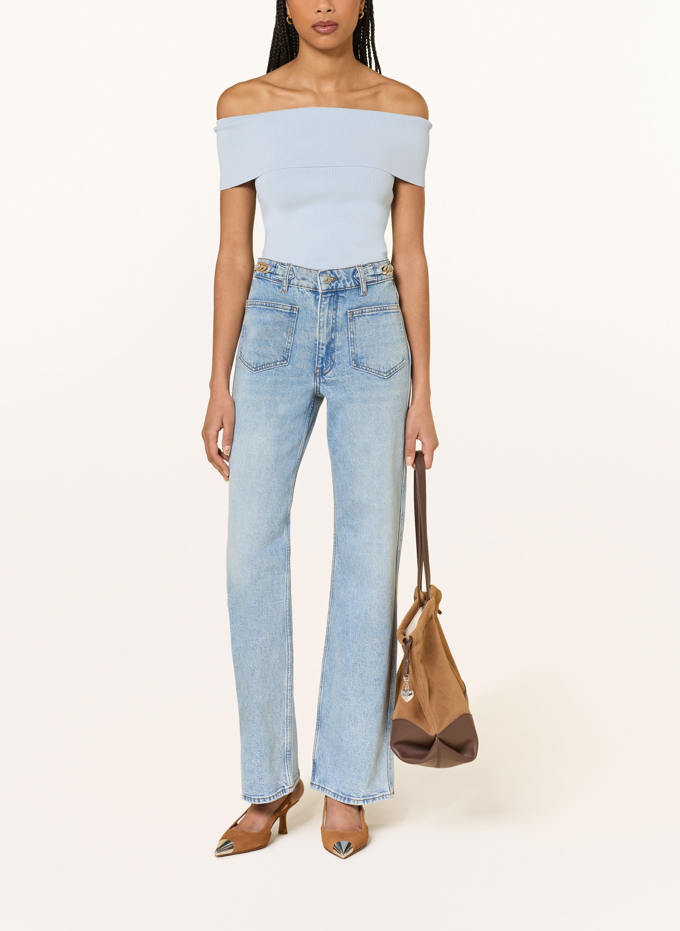 maje Stricktop: HELLBLAU