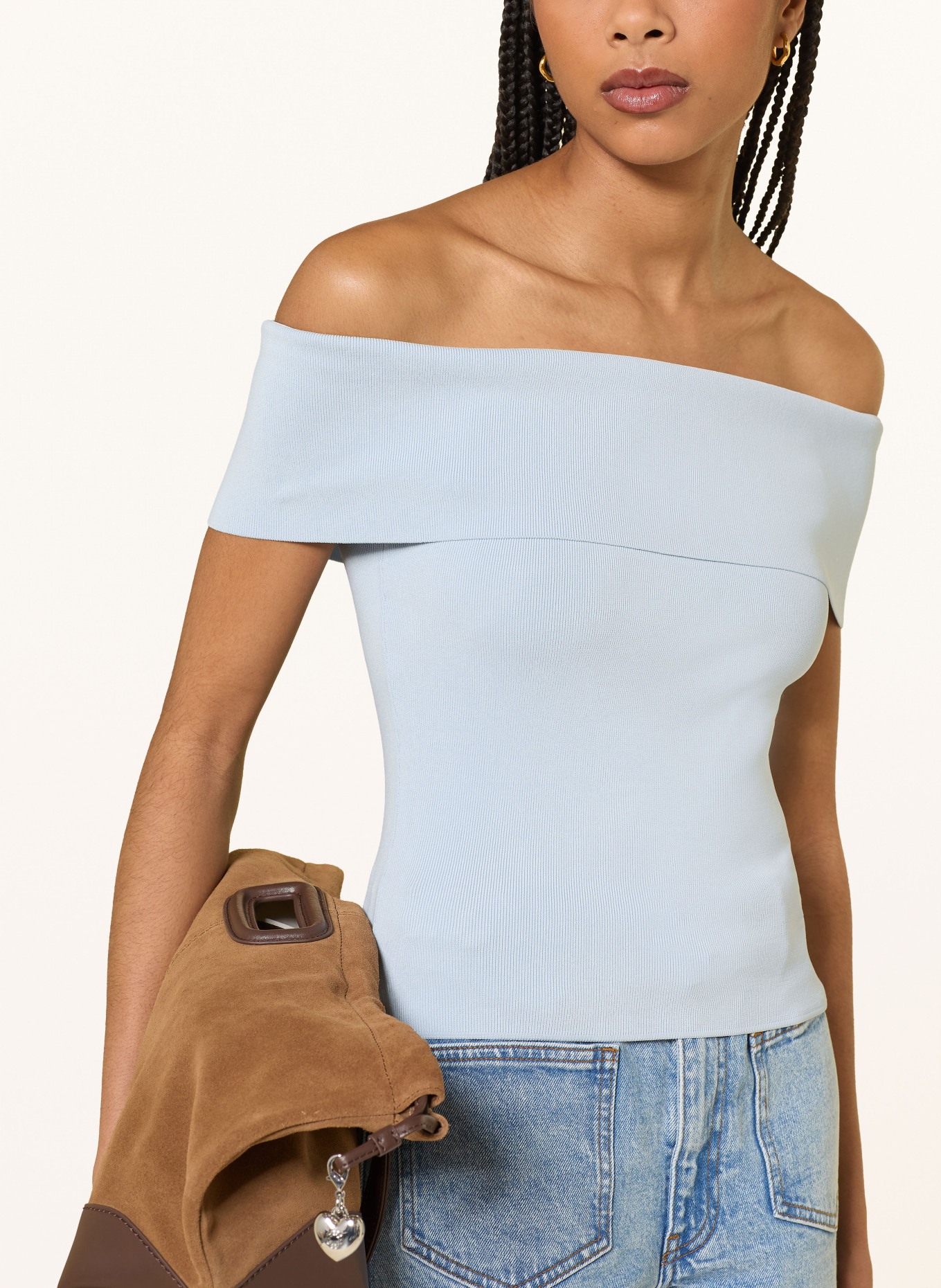 maje Stricktop: HELLBLAU