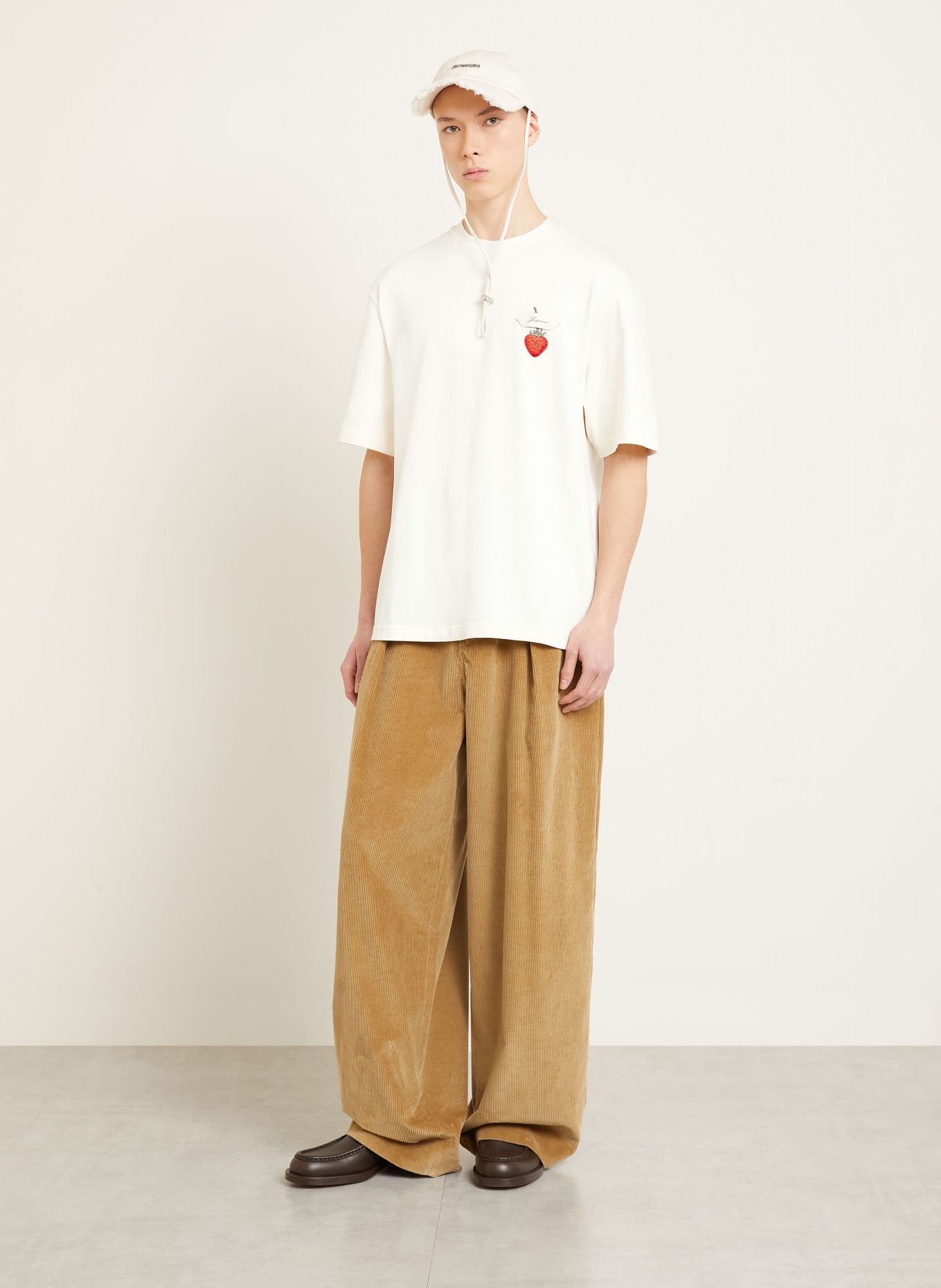 JACQUEMUS T-Shirt LE T-SHIRT FRAISE: ECRU