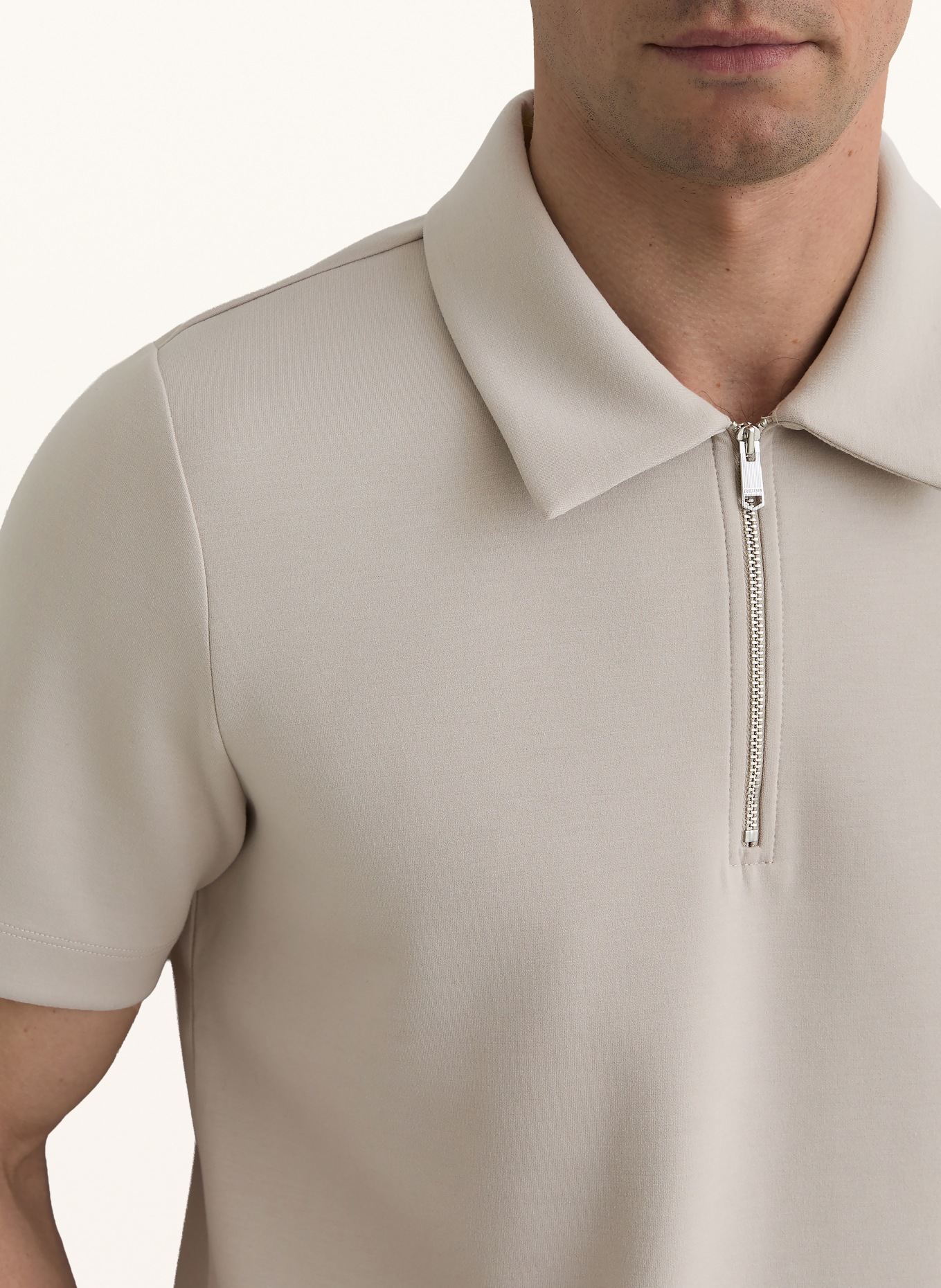 REISS Jersey-Poloshirt LORD: BEIGE