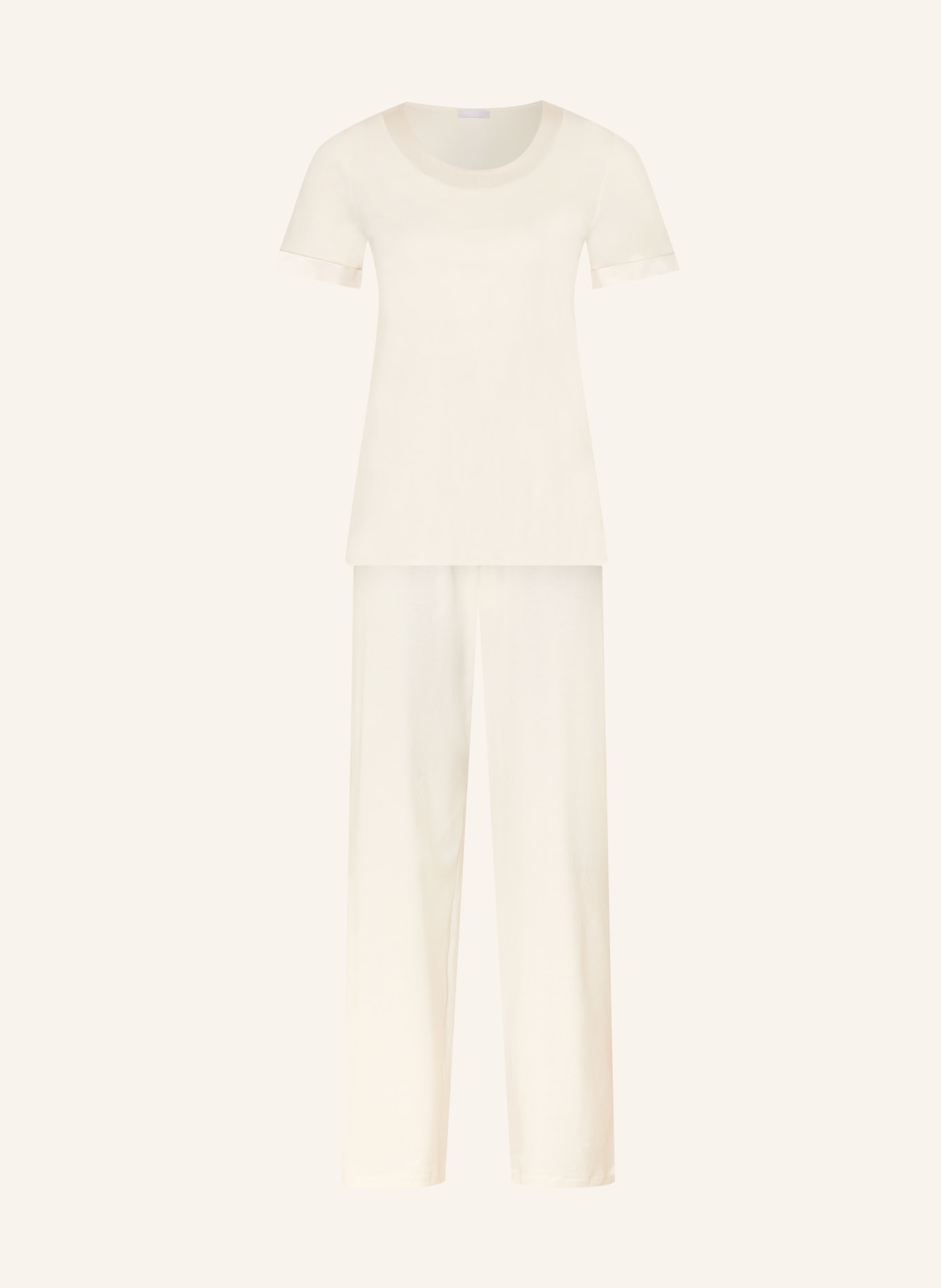 HANRO Piżama ANIL: KREMOWY