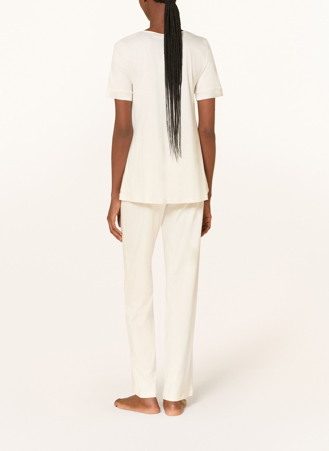 HANRO Piżama ANIL: KREMOWY