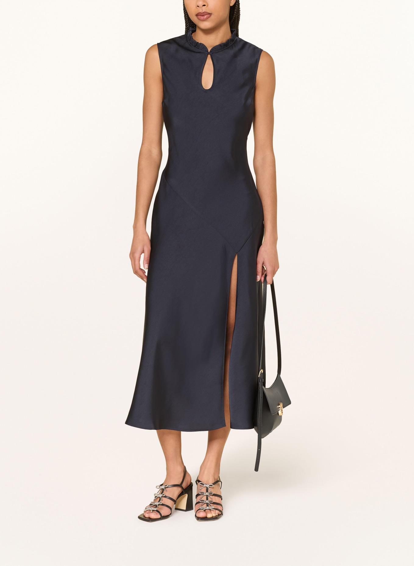 CLAUDIE PIERLOT Satinkleid: DUNKELBLAU