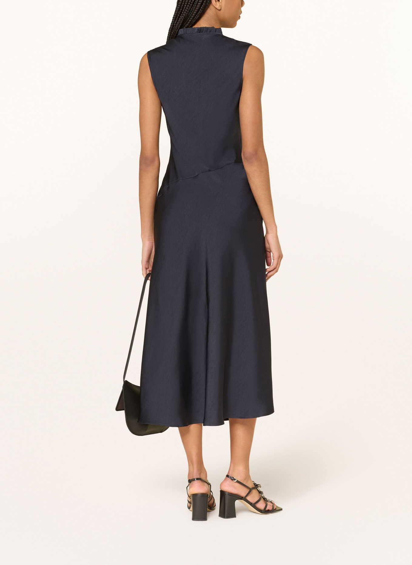 CLAUDIE PIERLOT Satinkleid: DUNKELBLAU