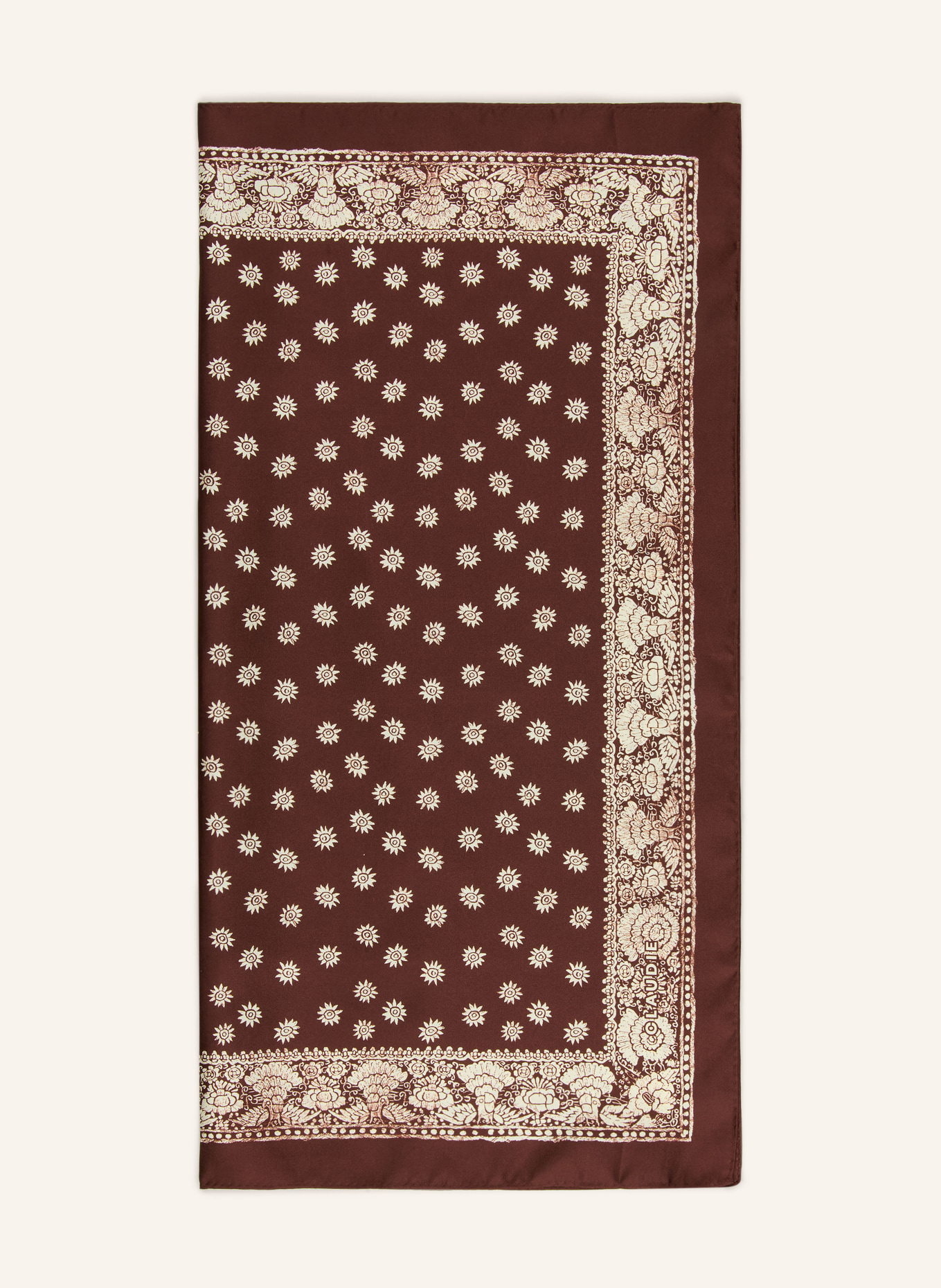 CLAUDIE PIERLOT Seidentuch: BRAUN / CREME