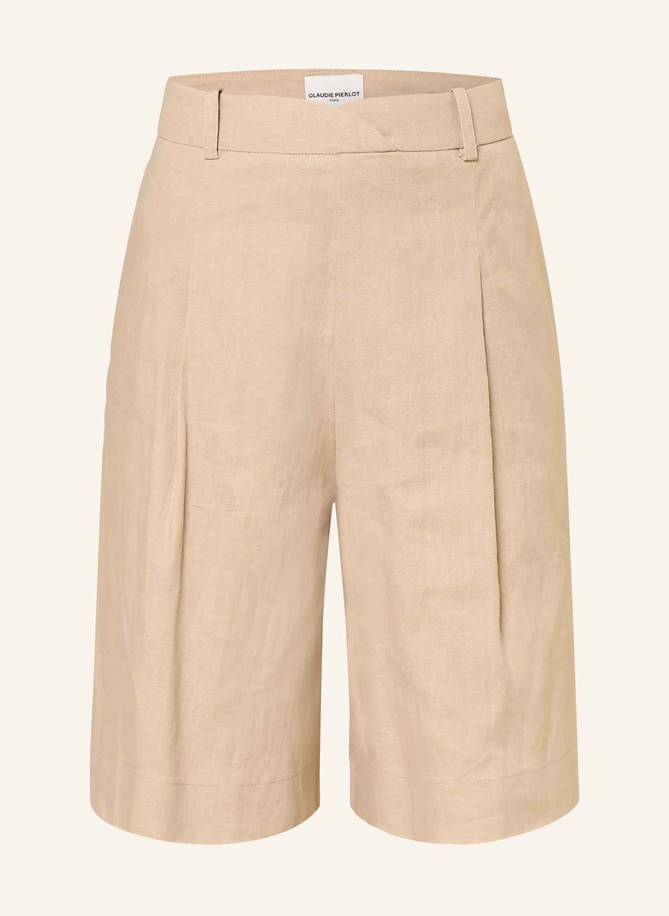 CLAUDIE PIERLOT Bermudas mit Leinen: BEIGE