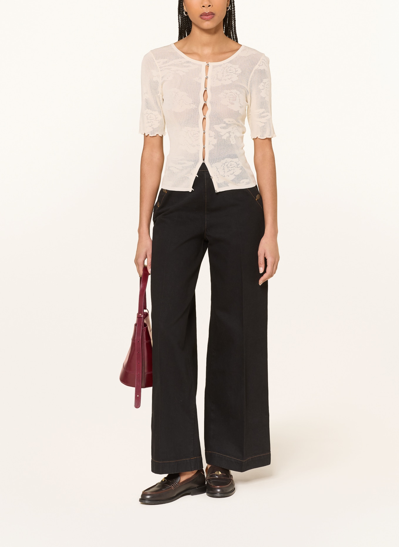 CLAUDIE PIERLOT Strickjacke: ECRU