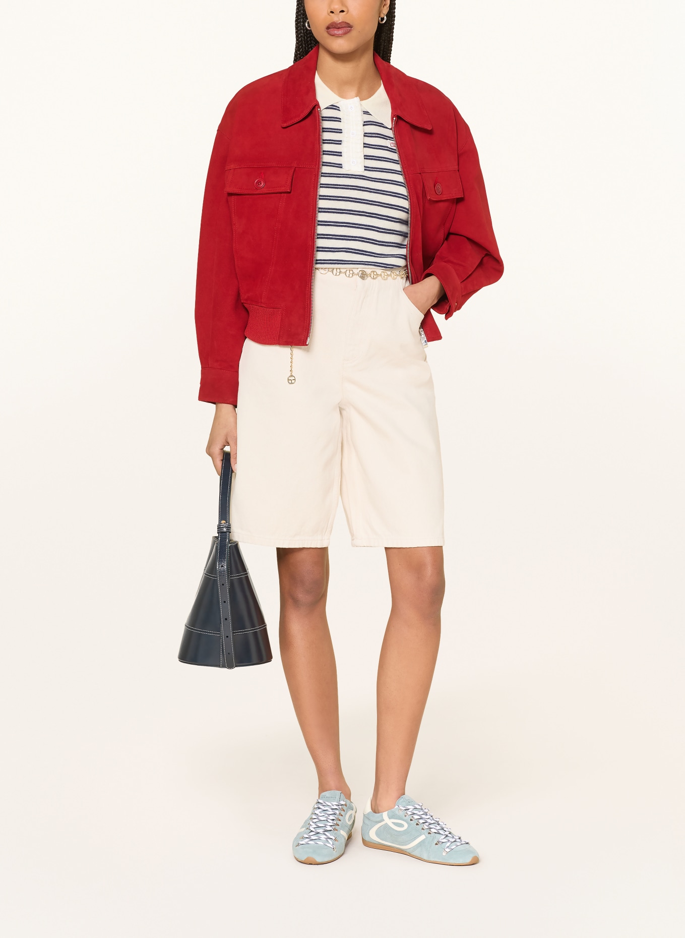 CLAUDIE PIERLOT Dżinsowe bermudy: ECRU