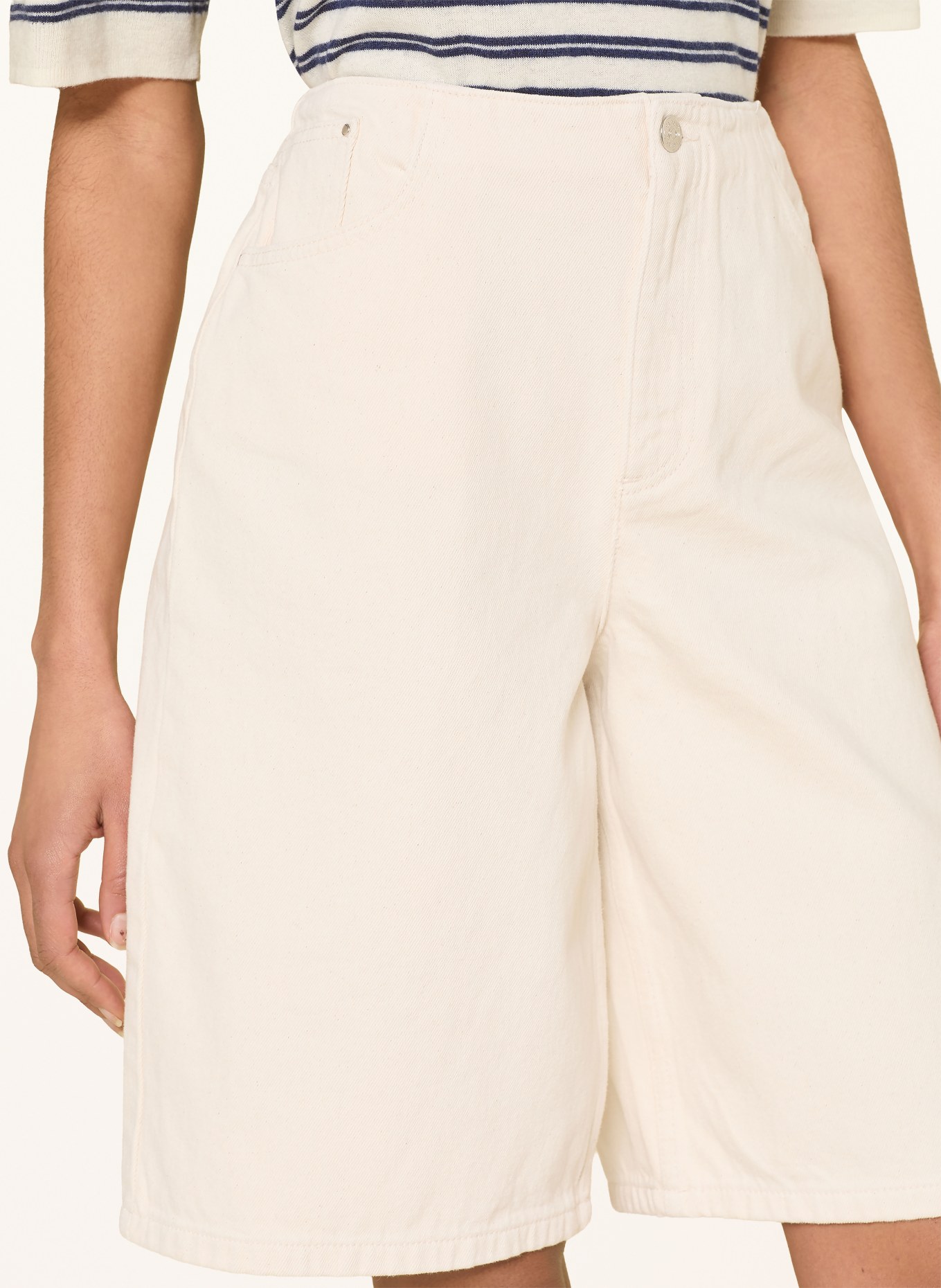 CLAUDIE PIERLOT Dżinsowe bermudy: ECRU