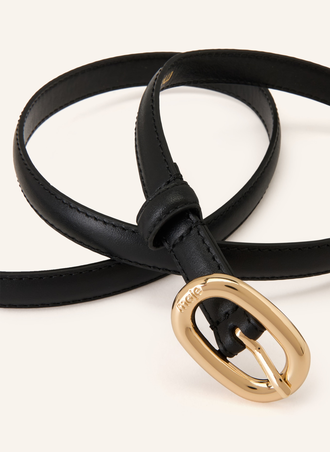 maje Ledergürtel: SCHWARZ / GOLD