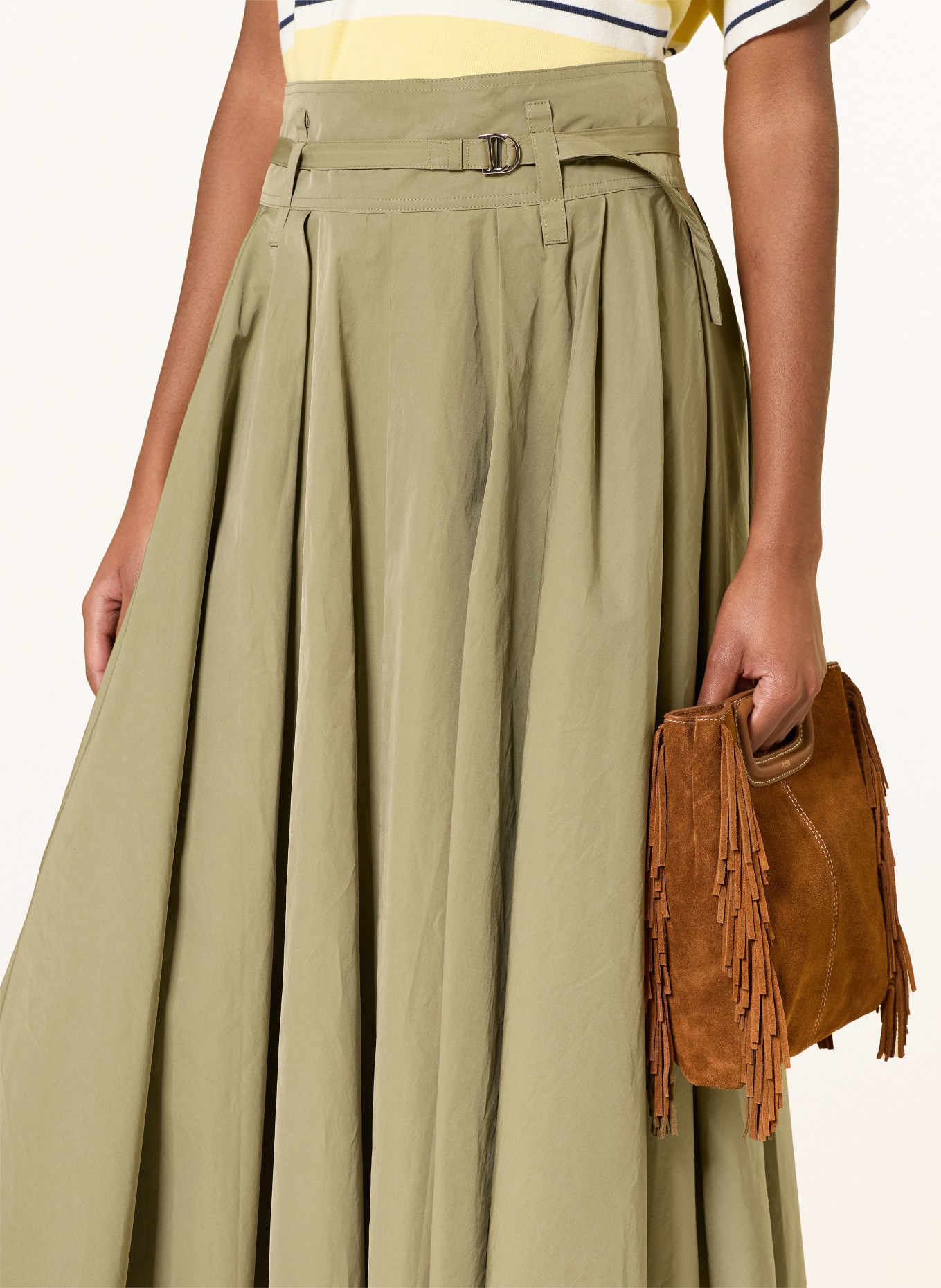 maje Faltenrock: KHAKI