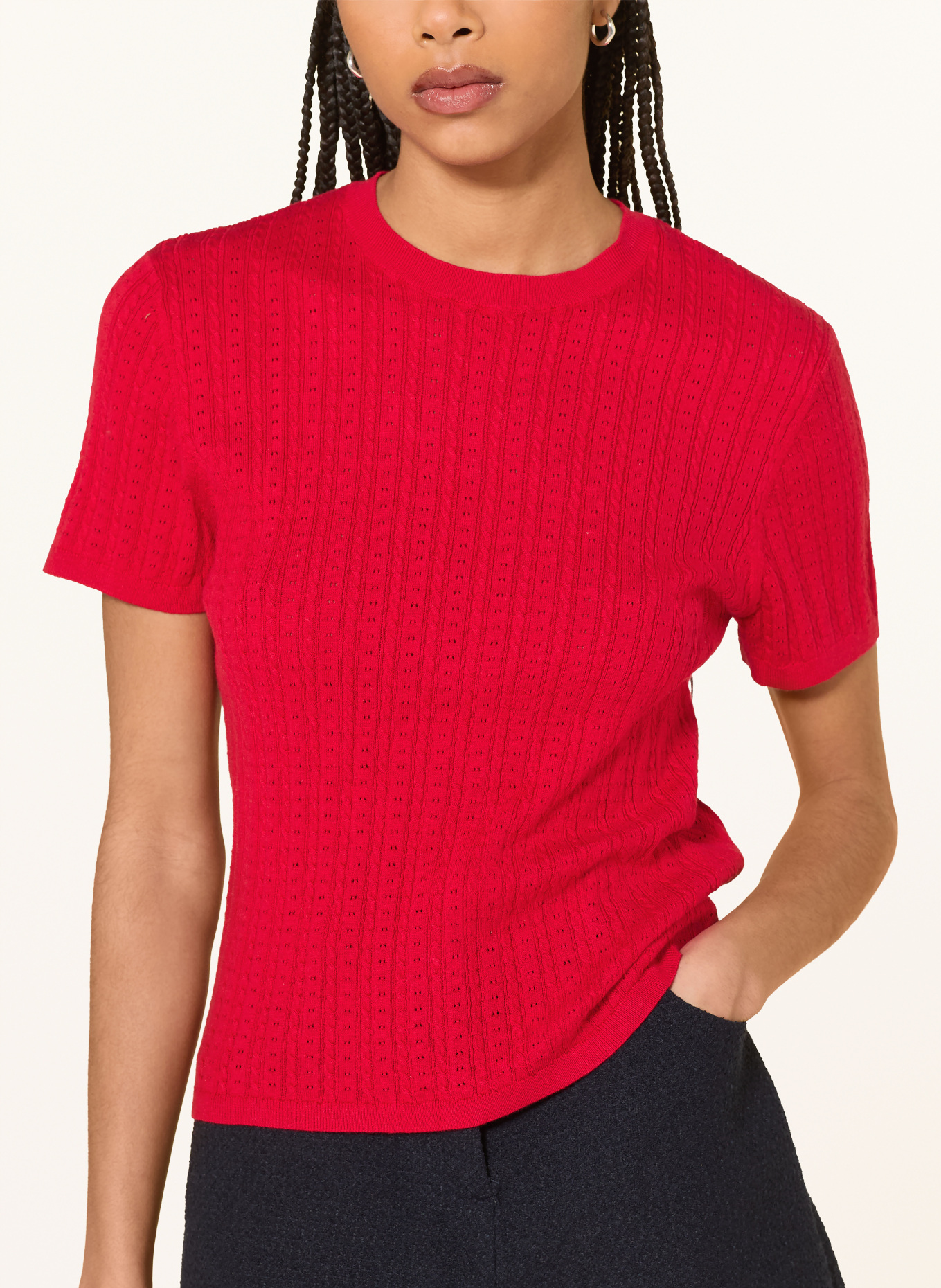 maje Strickshirt: ROT