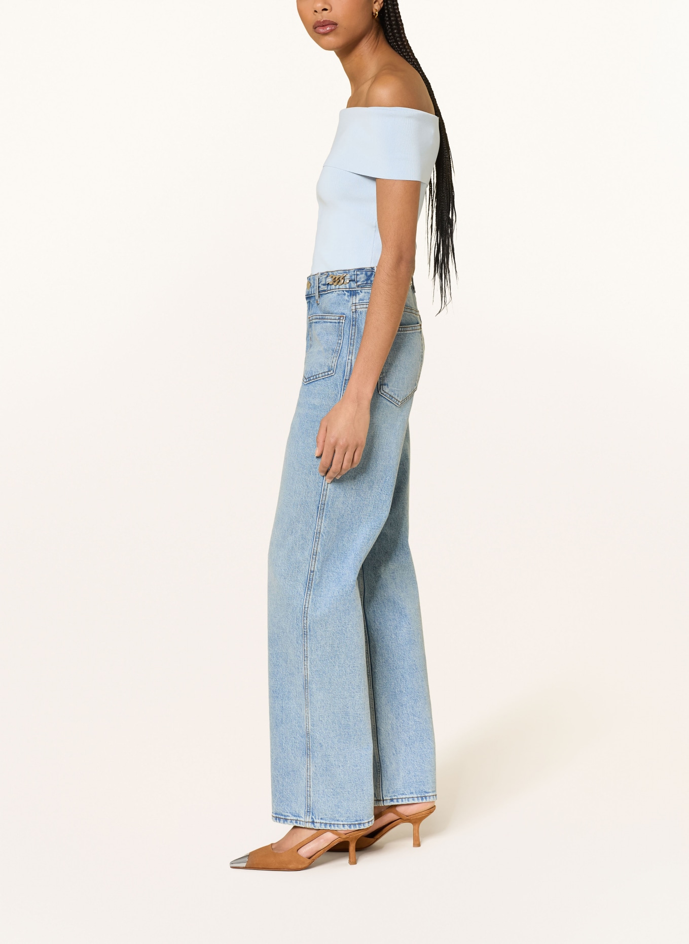 maje Wide Leg Jeans: 0201 BLUE
