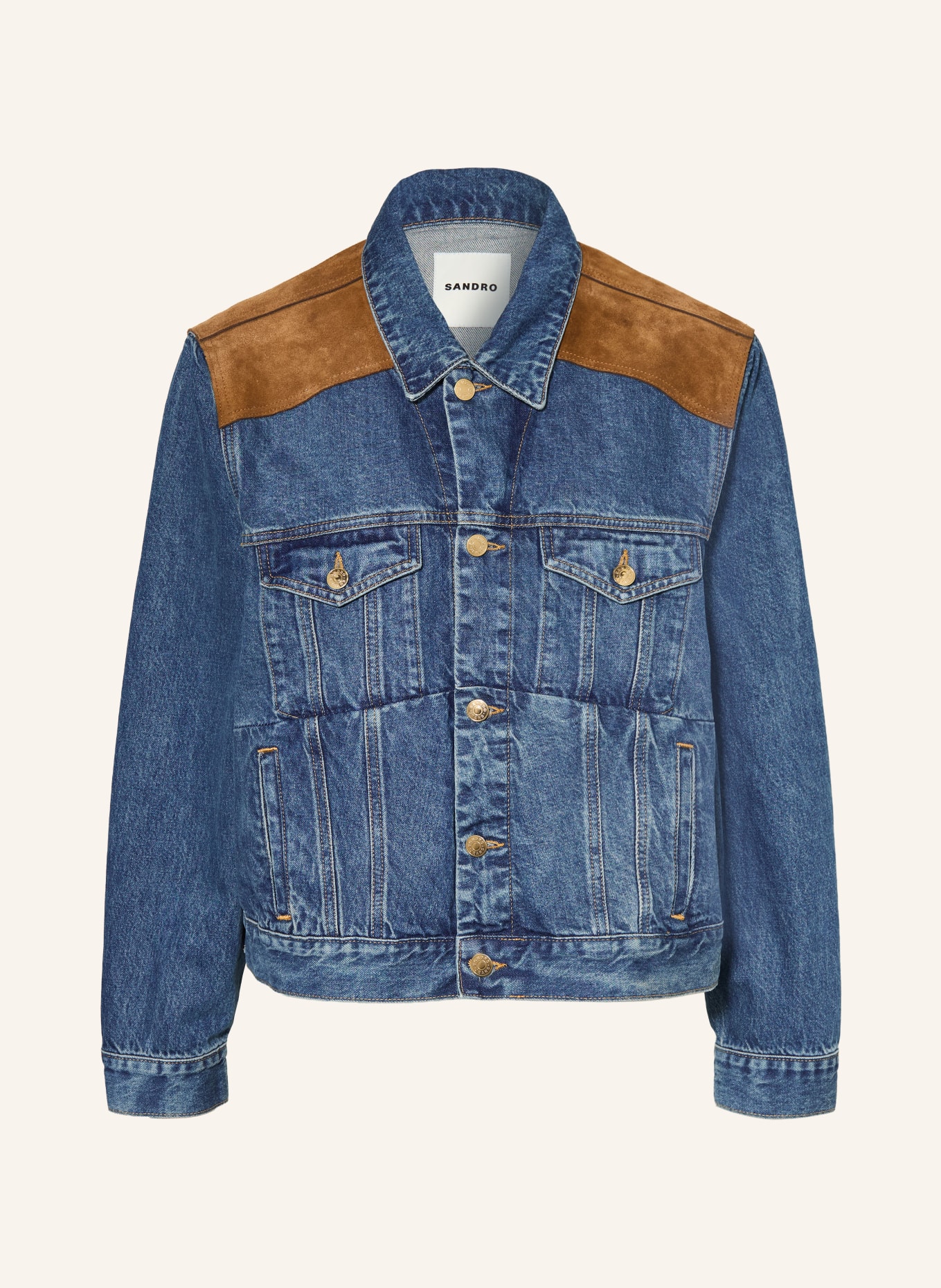 SANDRO Jeansjacke: J002 LIGHT BLUE JEAN