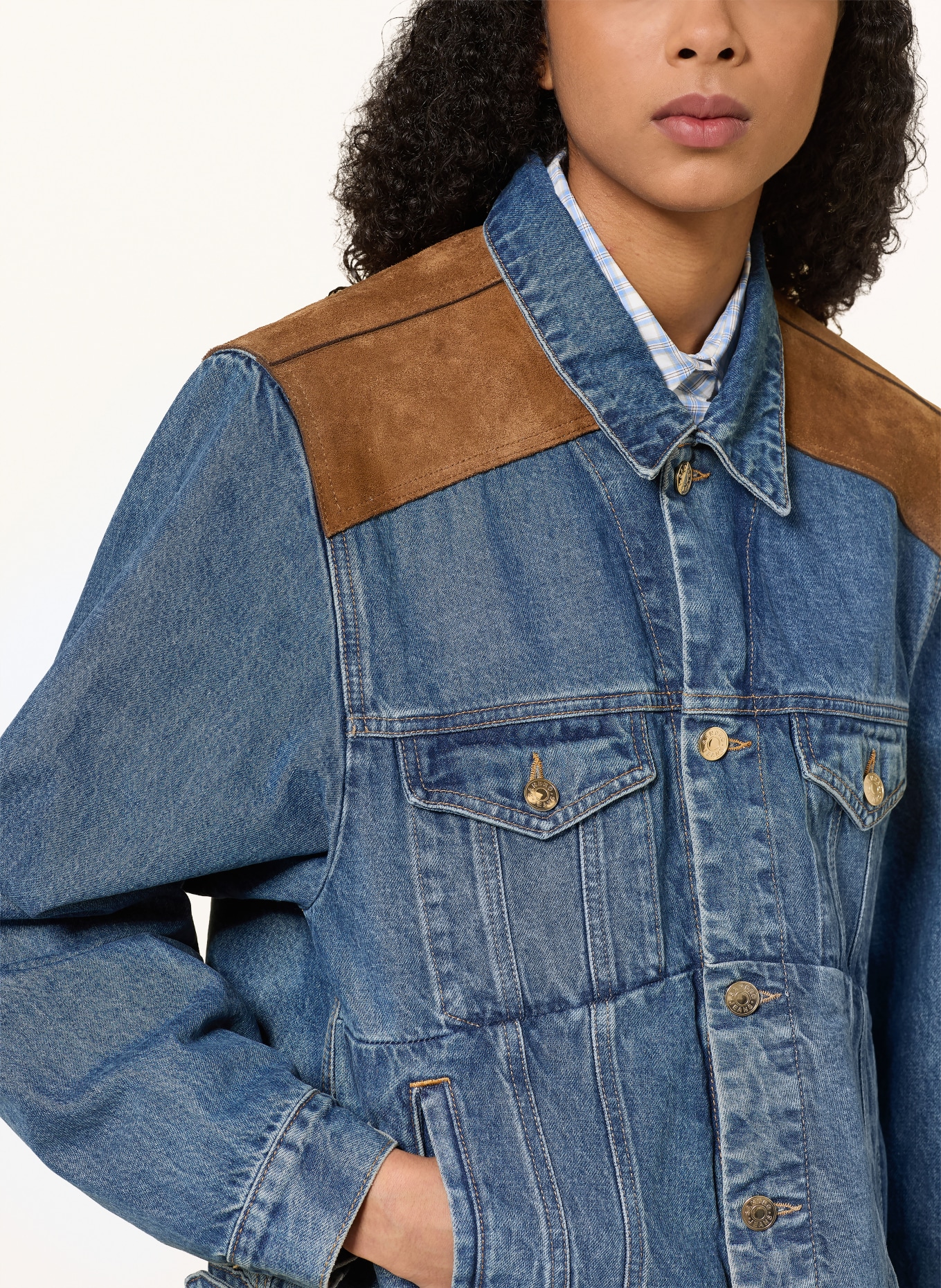 SANDRO Jeansjacke: J002 LIGHT BLUE JEAN