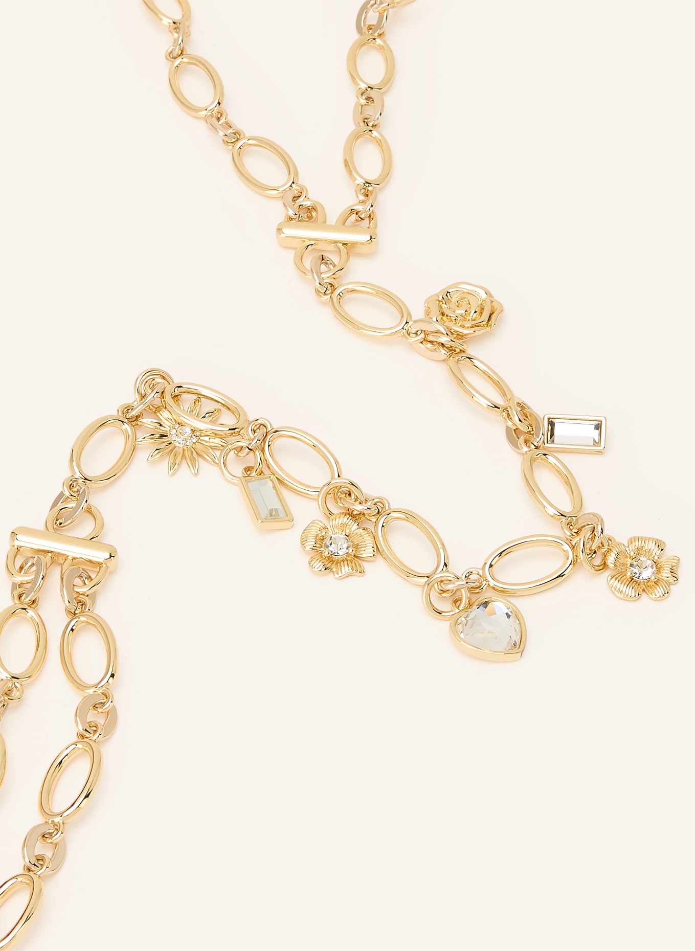 maje Gürtel mit Schmucksteinen: GOLD / WEISS