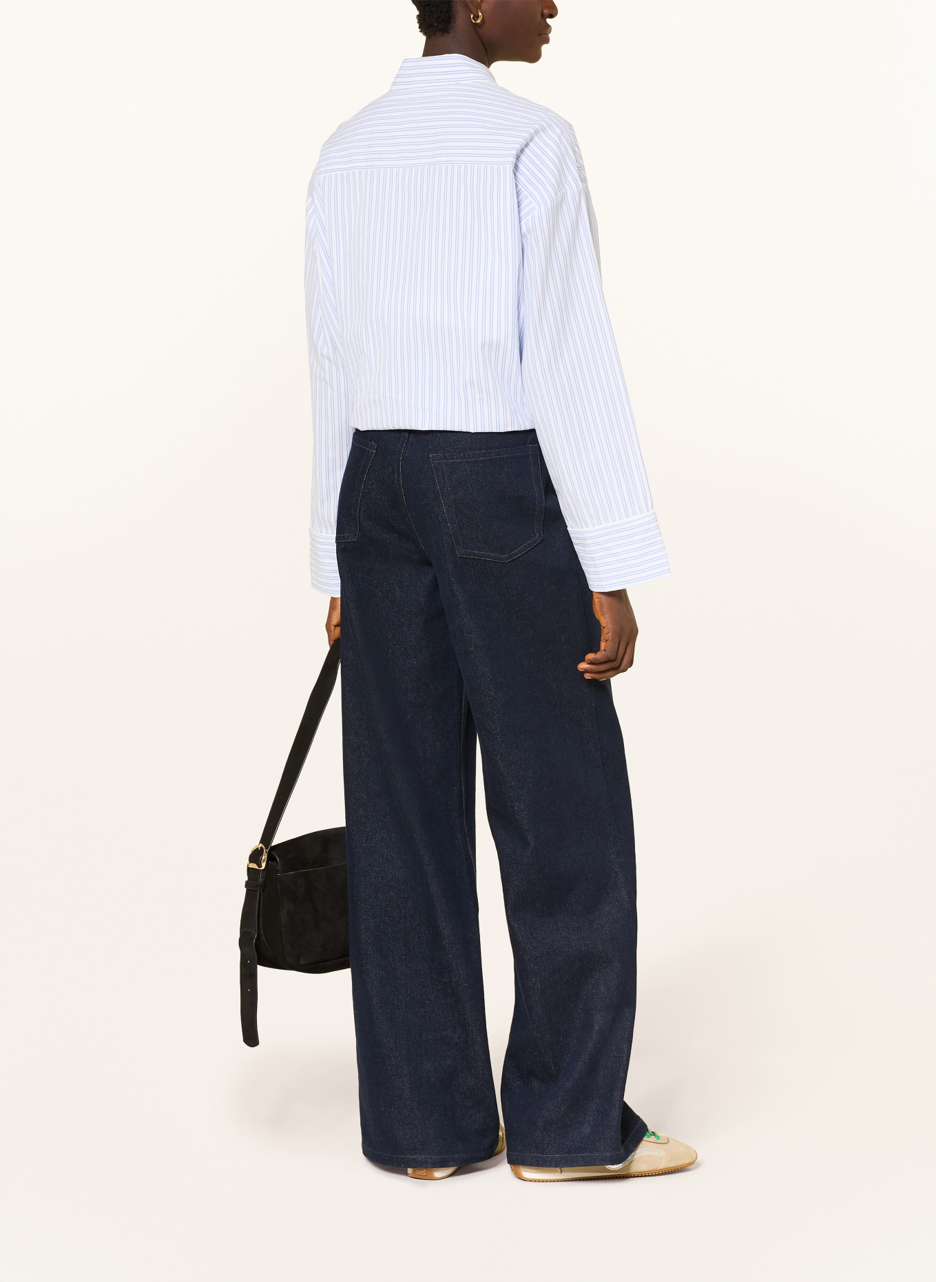 SANDRO Hemdbluse: HELLBLAU / WEISS