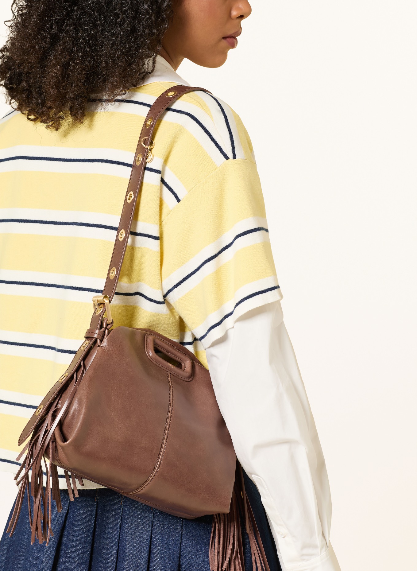 maje Handtasche: BRAUN / GOLD