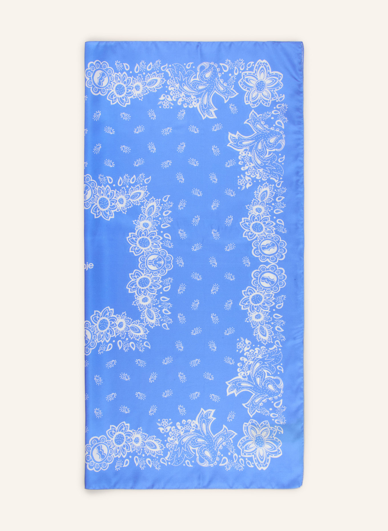 maje Seidentuch: HELLBLAU / WEISS