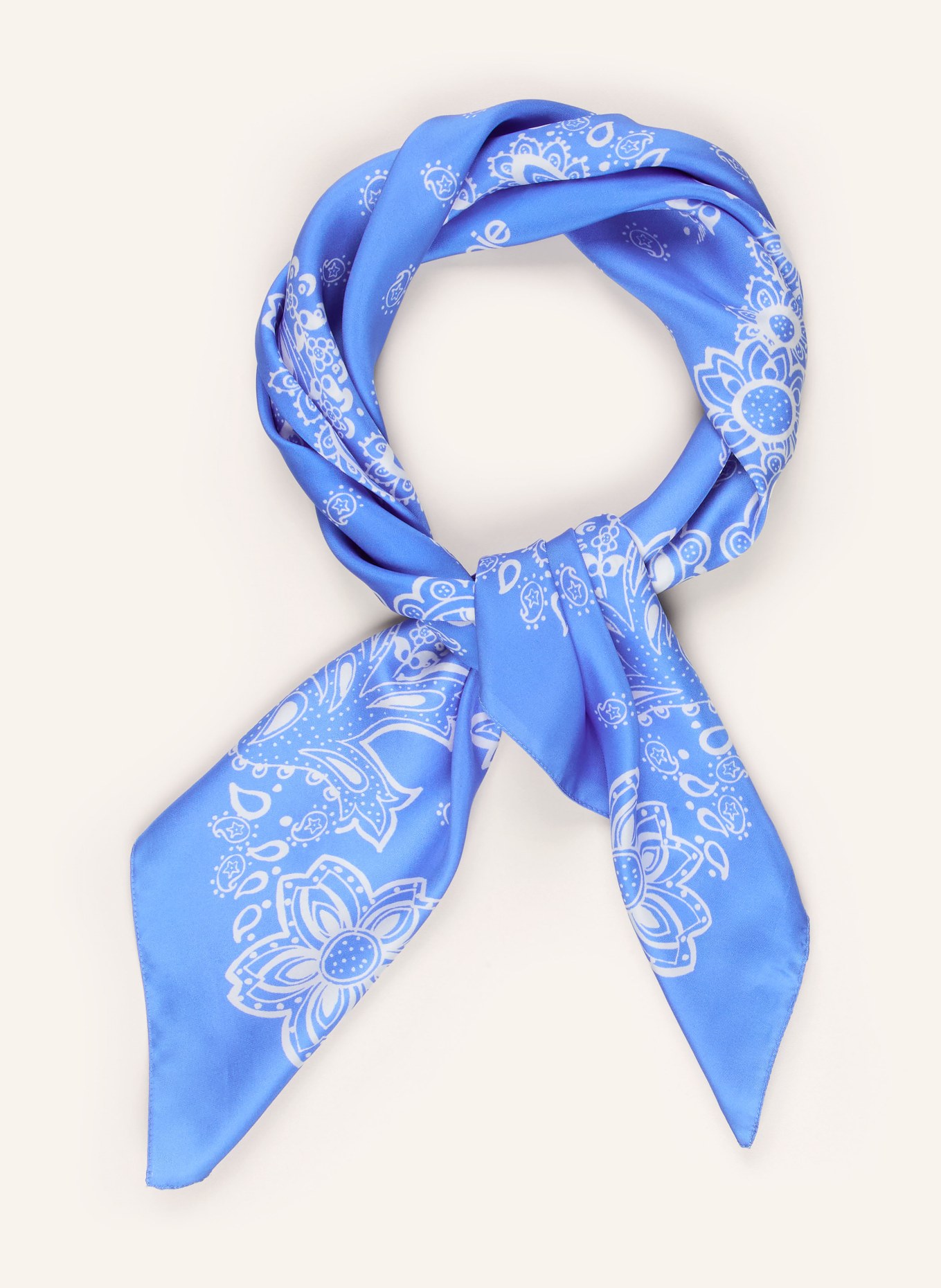 maje Seidentuch: HELLBLAU / WEISS