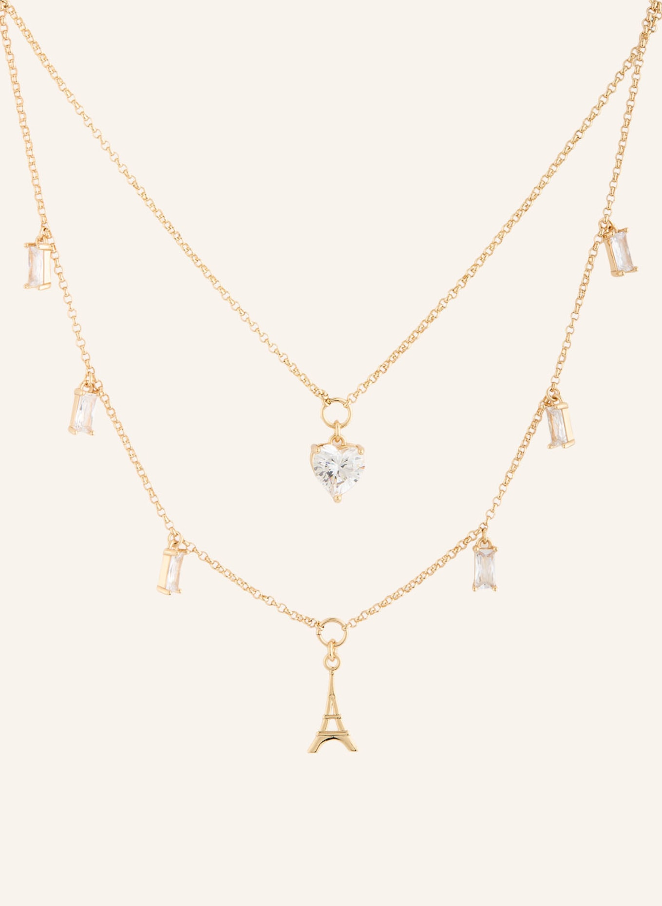 maje Halskette: GOLD / WEISS